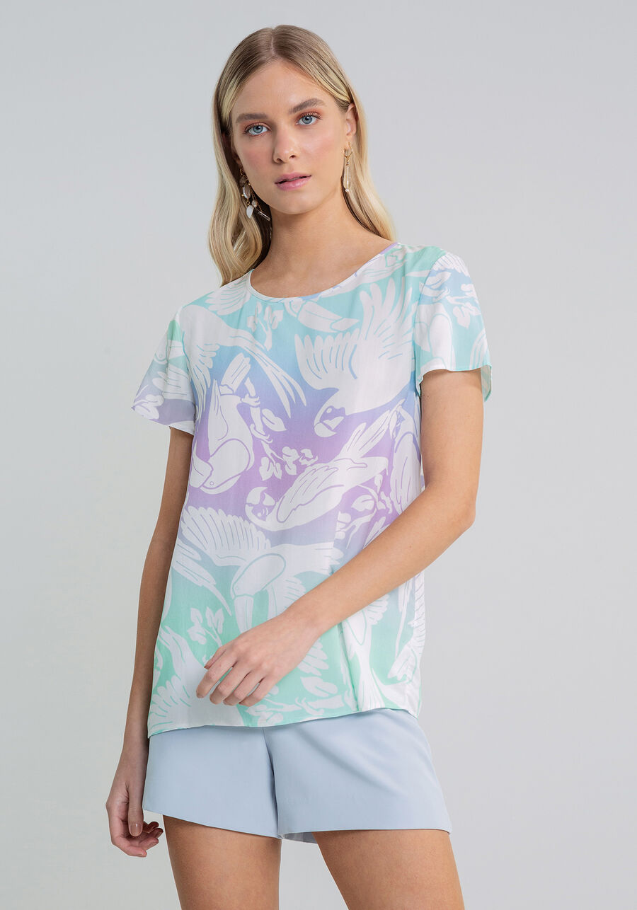 Blusa Manga Curta Estampa Axe, . Blusa Manga Curta Estampa Axe, , large.
