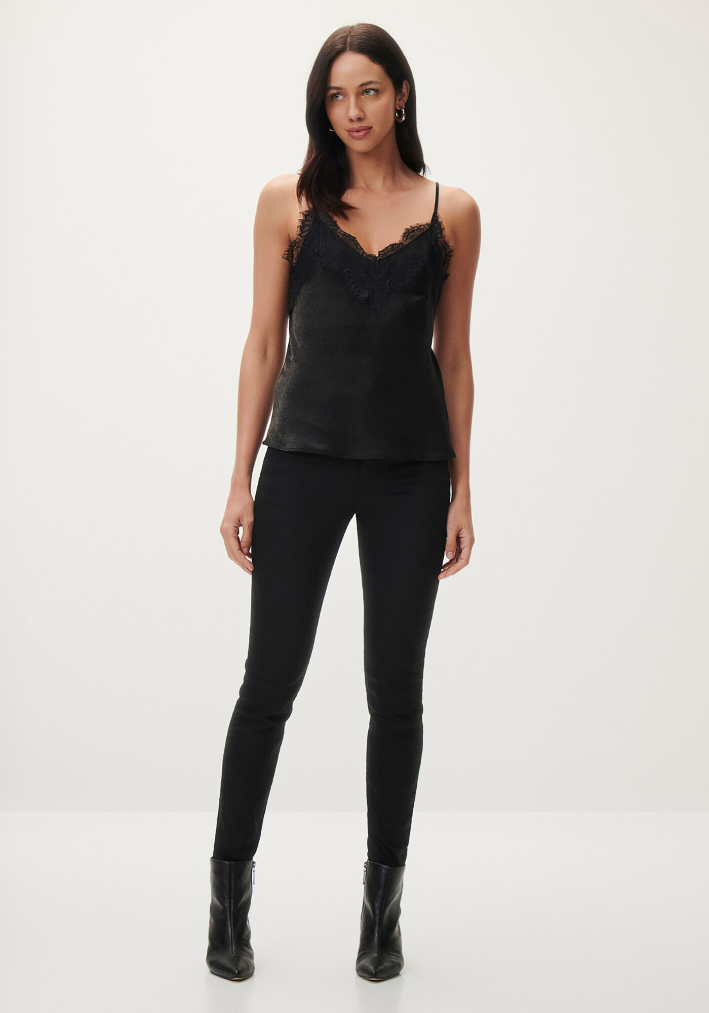 Blusa Al&ccedil;as em Cetim com Renda, , large.