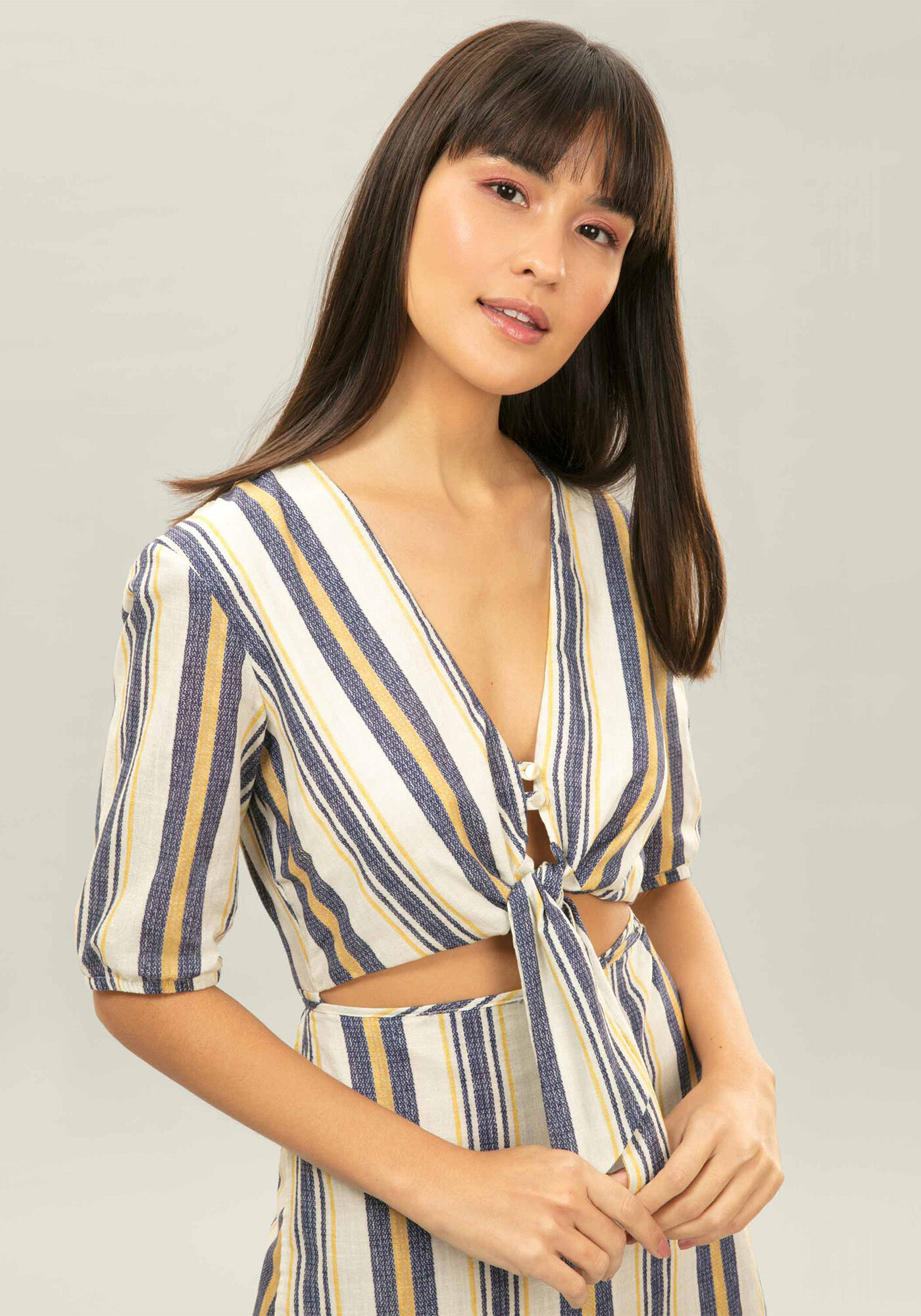 Vestido M&iacute;di Transpassado, , large.