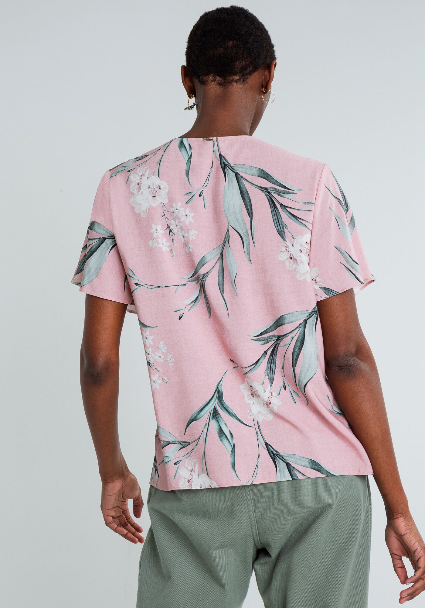 Blusa Amarra&ccedil;&atilde;o Decote Estampada, LIRIOS, large.