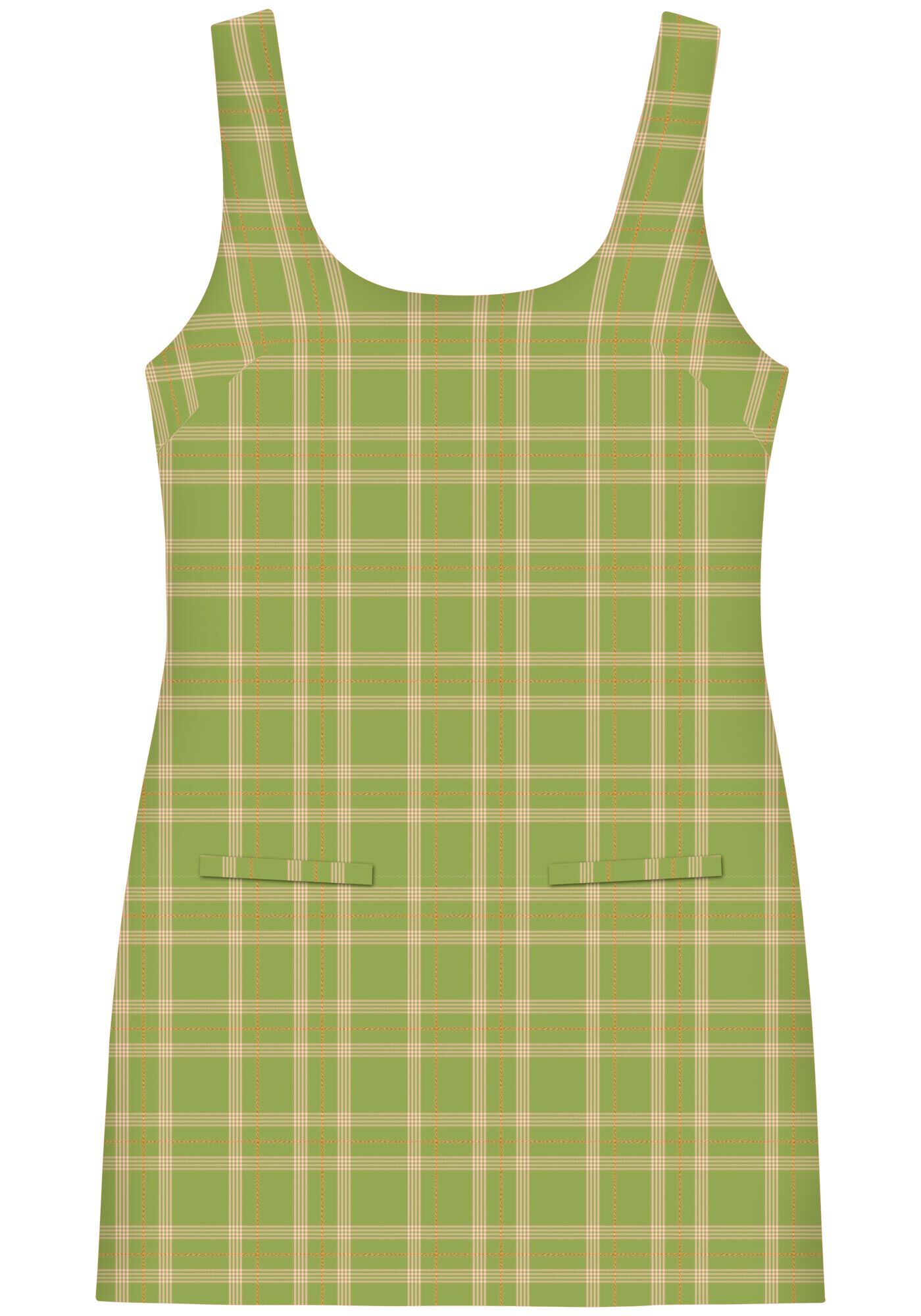 Vestido Curto Xadrez De Al&ccedil;as Largas Em Algod&atilde;o Peletizado, , large.