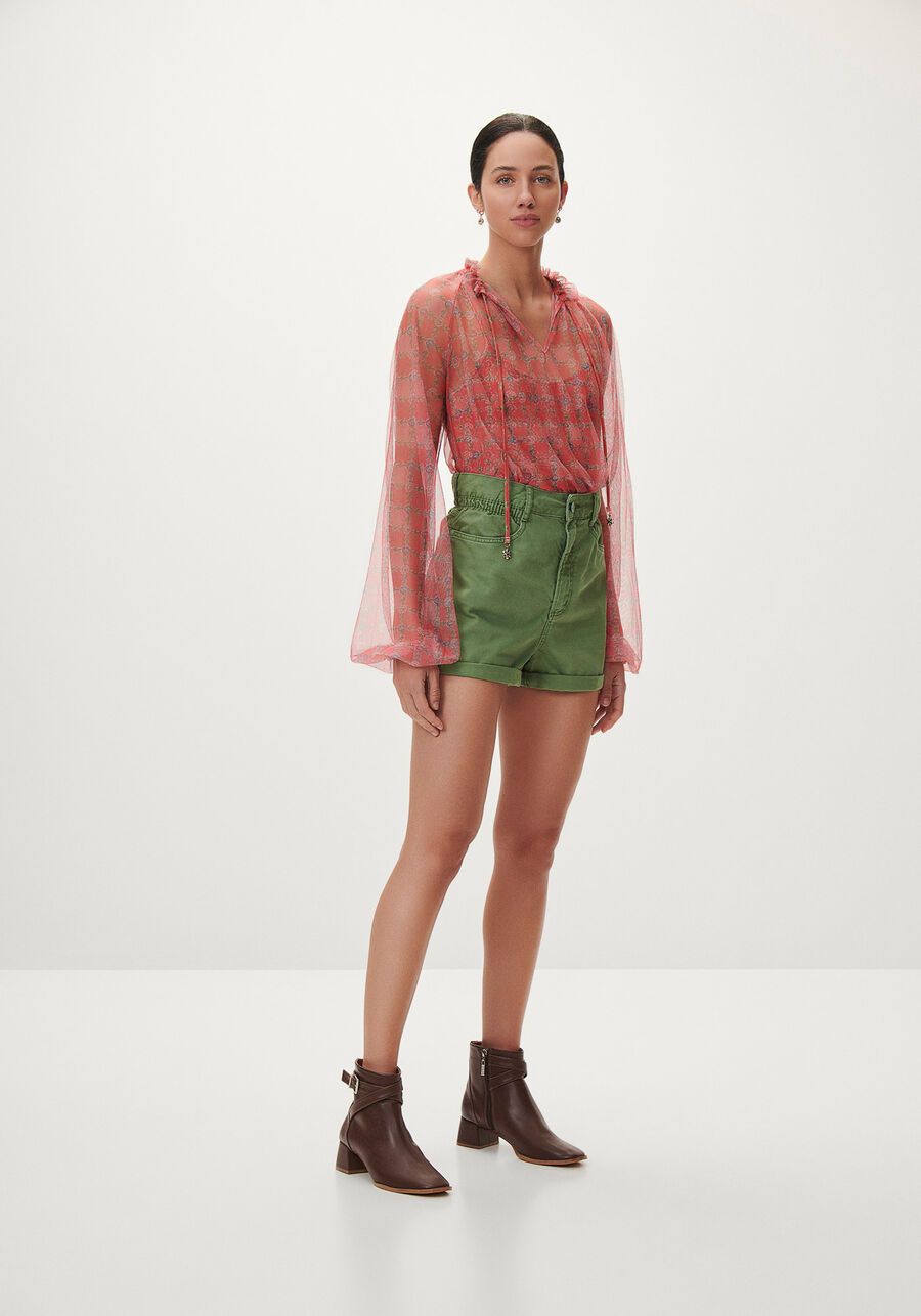 Blusa Manga Longa Bufante em Tule Estampado, . Blusa Manga Longa Bufante em Tule Estampado, , large.