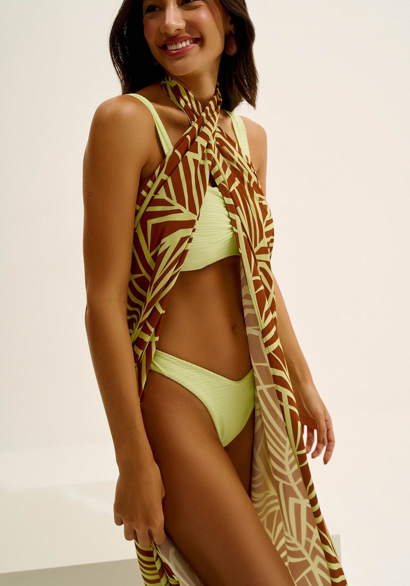 Top Biqu&iacute;ni Bojo Remov&iacute;vel Texturizado com Detalhe Metal, , large.