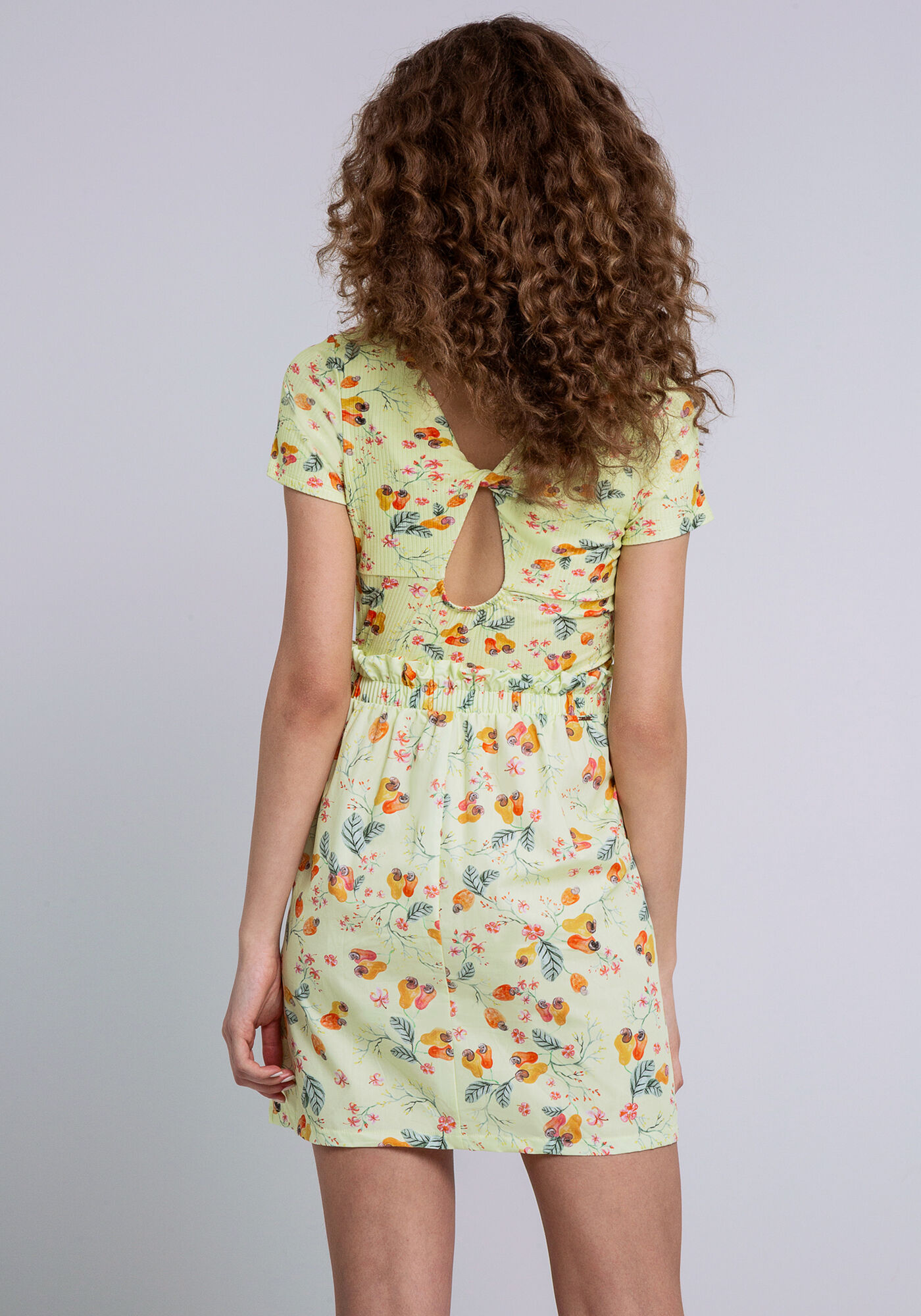 Saia Clochard Cintura Alta em Tecido, , large.