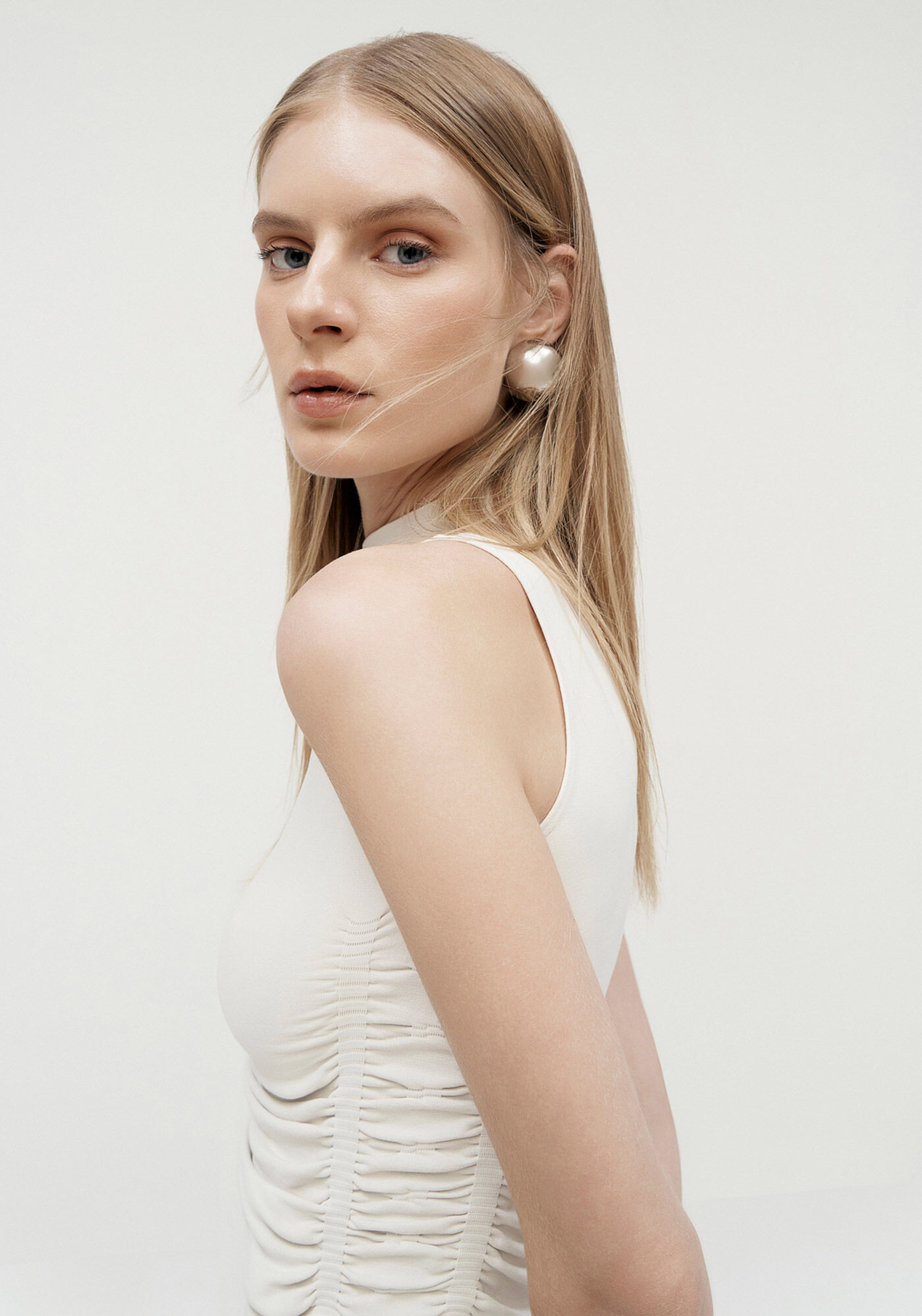 Regata Gola Alta Cropped com Franzidos, , large.