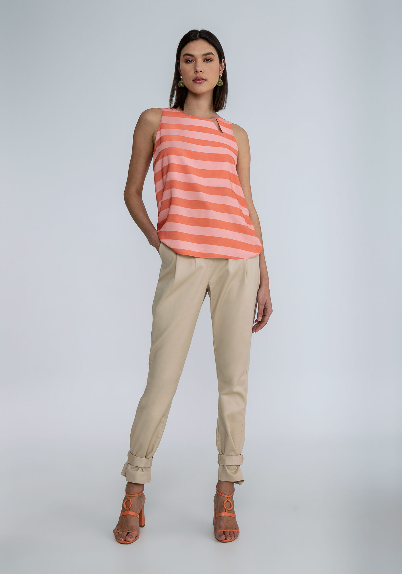 Blusa Detalhe Decote Estampa, , large.