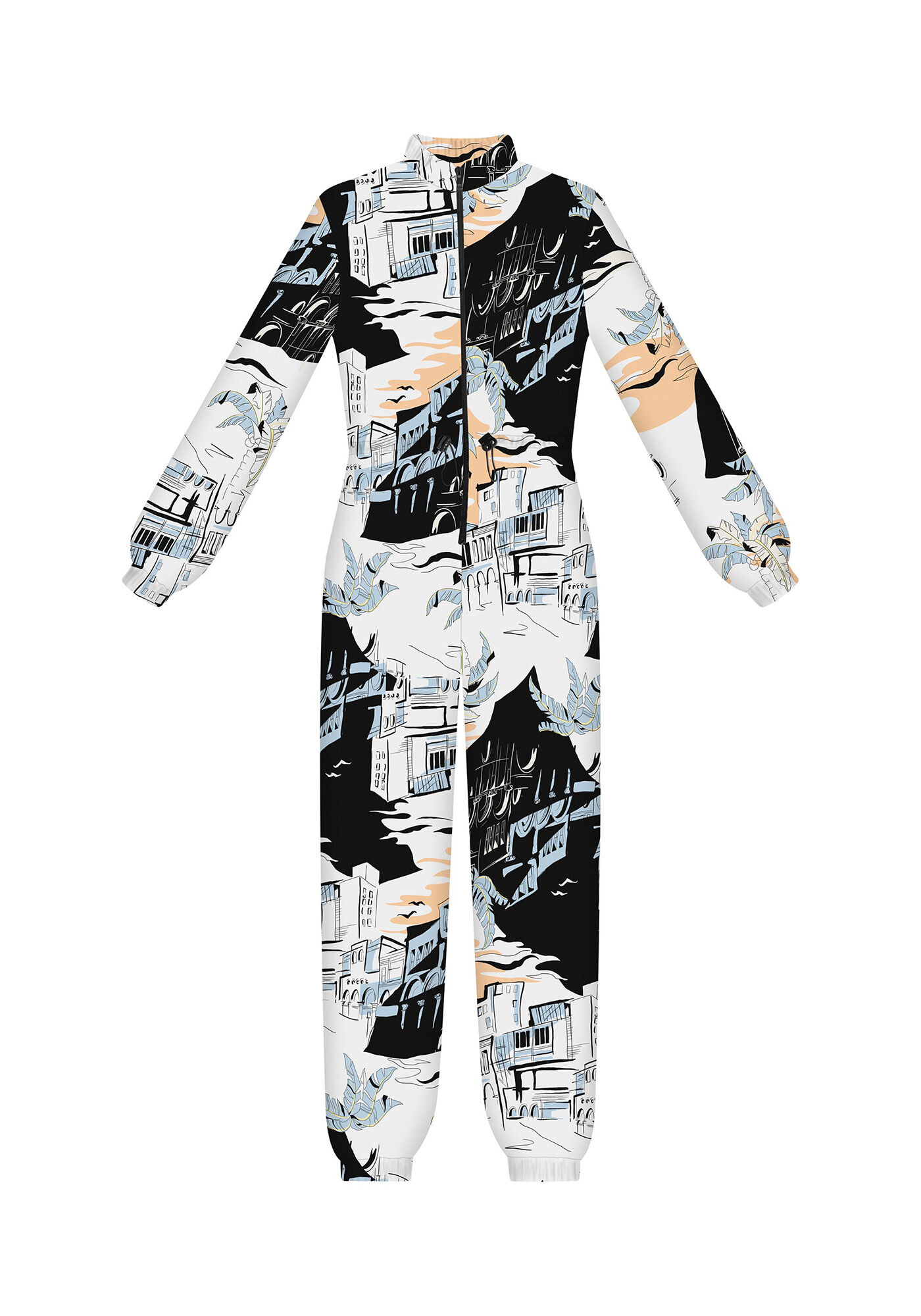 Macac&atilde;o Longo Gola Alta Estampa, , large.