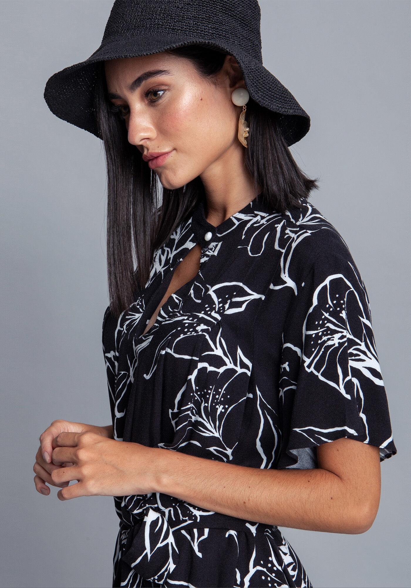 Vestido Tecido Crepe Siena Curto, , large.