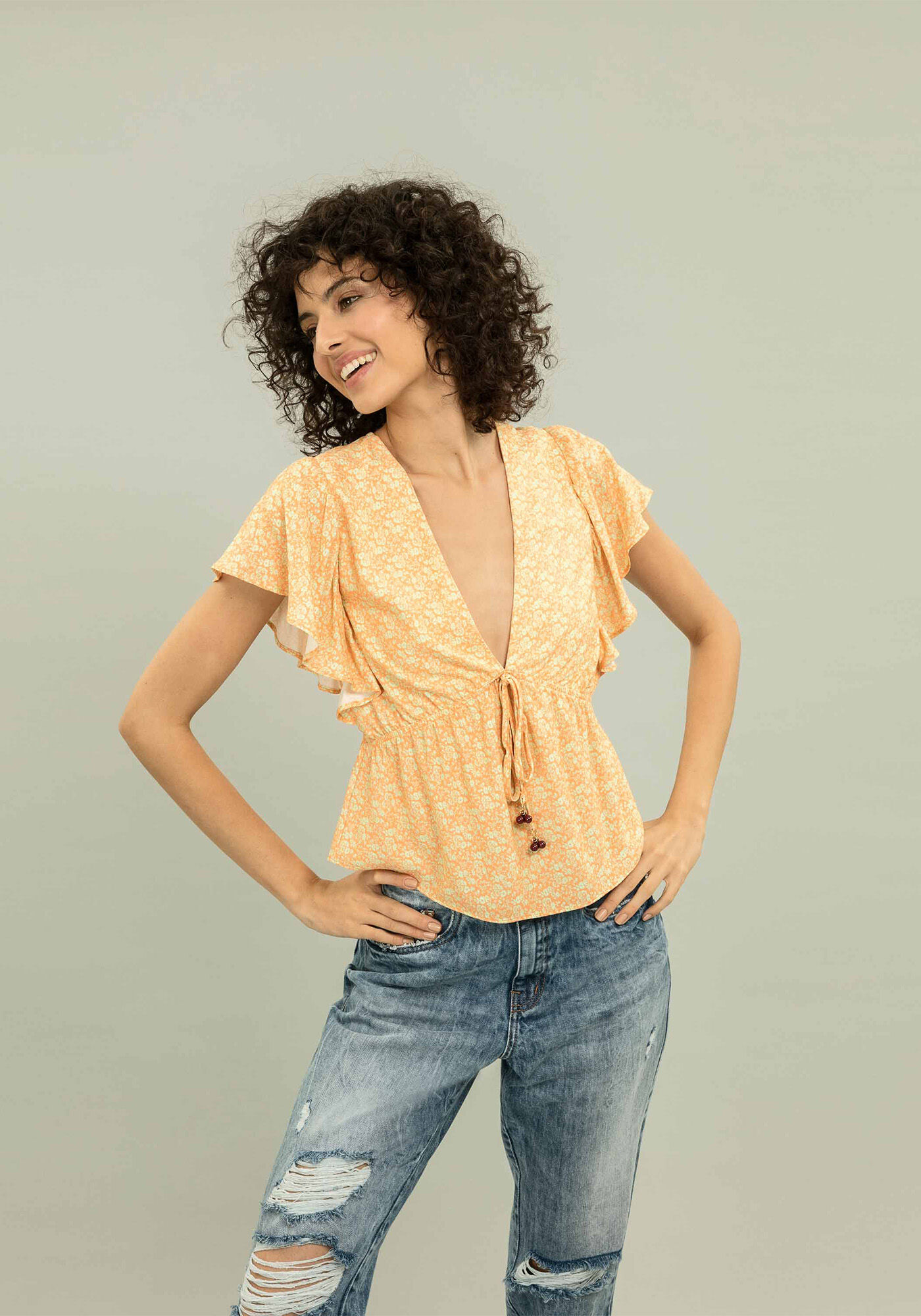 Blusa Amarra&ccedil;&atilde;o Estampa, , large.