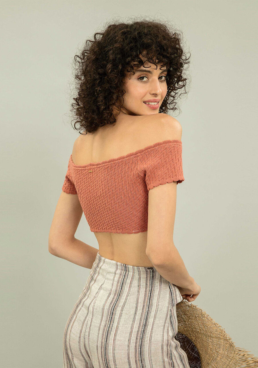Blusa Cropped Ombro a Ombro, . Blusa Cropped Ombro a Ombro, , large.