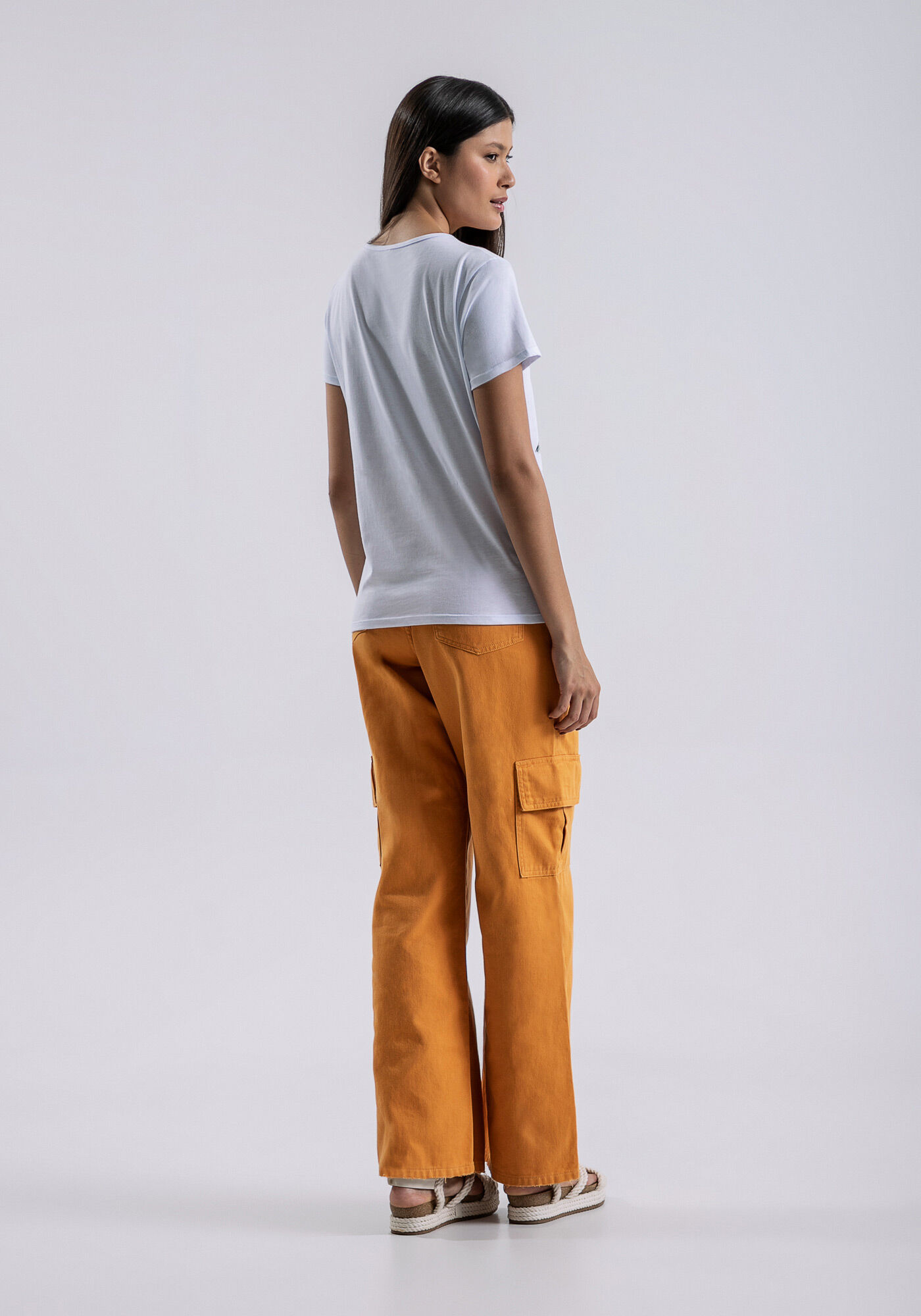 Blusa Manga Curta Estampa Sol, BRANCO, large.