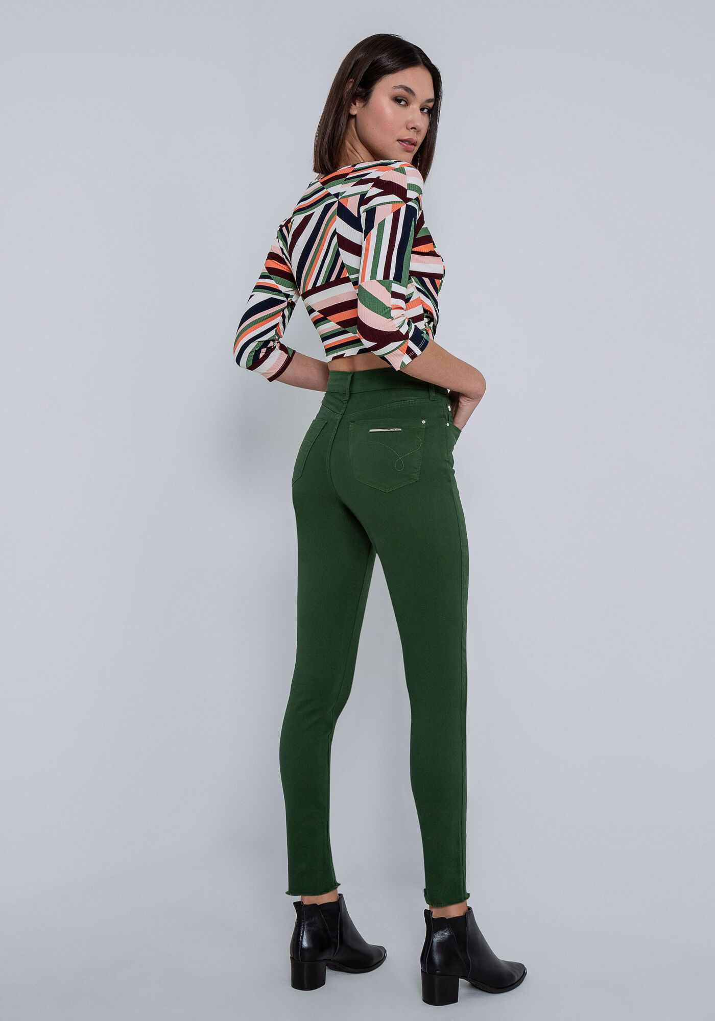 Blusa Cropped Manga 3/4 Transpassada, PIPA, large.