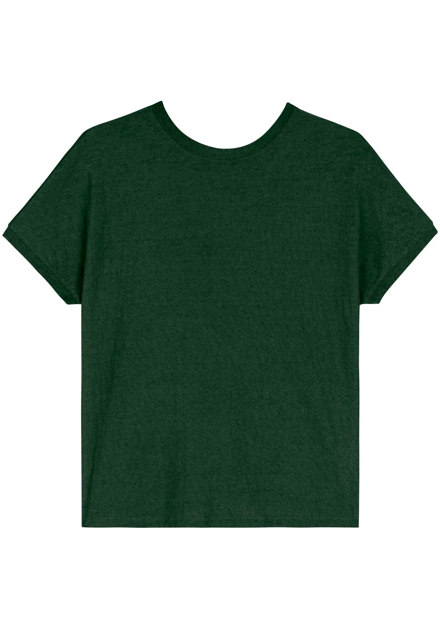 Blusa De Mangas Curtas B&aacute;sica Em Malha R&uacute;stica, , large.