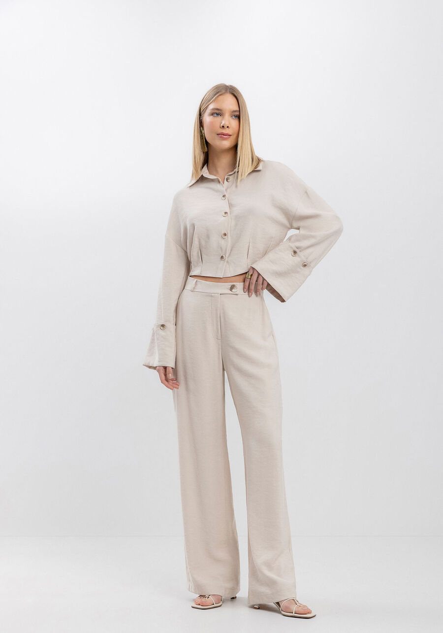 Calça Reta Em Alfaiataria Com Cintura Alta E Passantes, . Calça Reta Em Alfaiataria Com Cintura Alta E Passantes, , large.