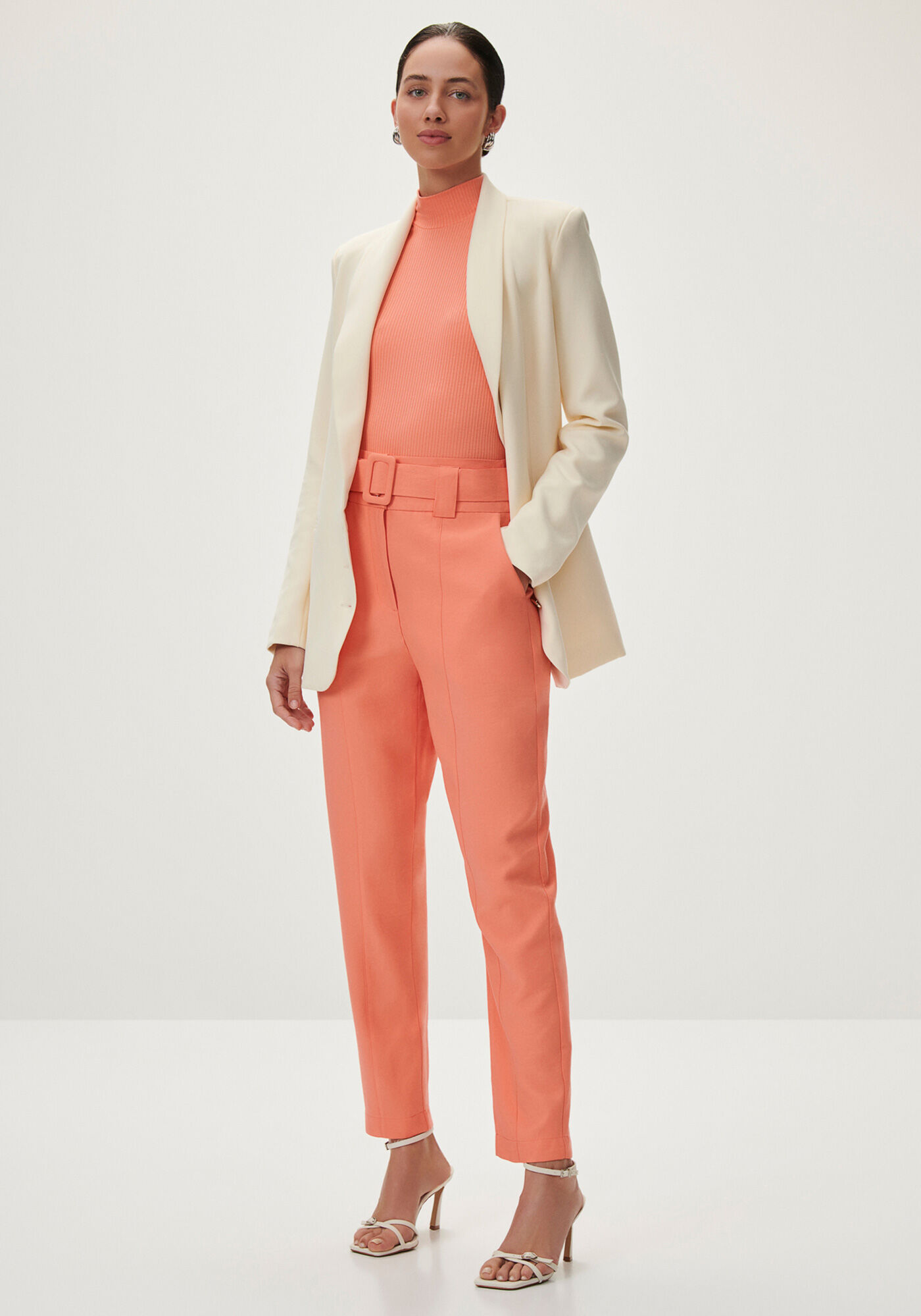 Regata Canelada com Gola Alta, , large.