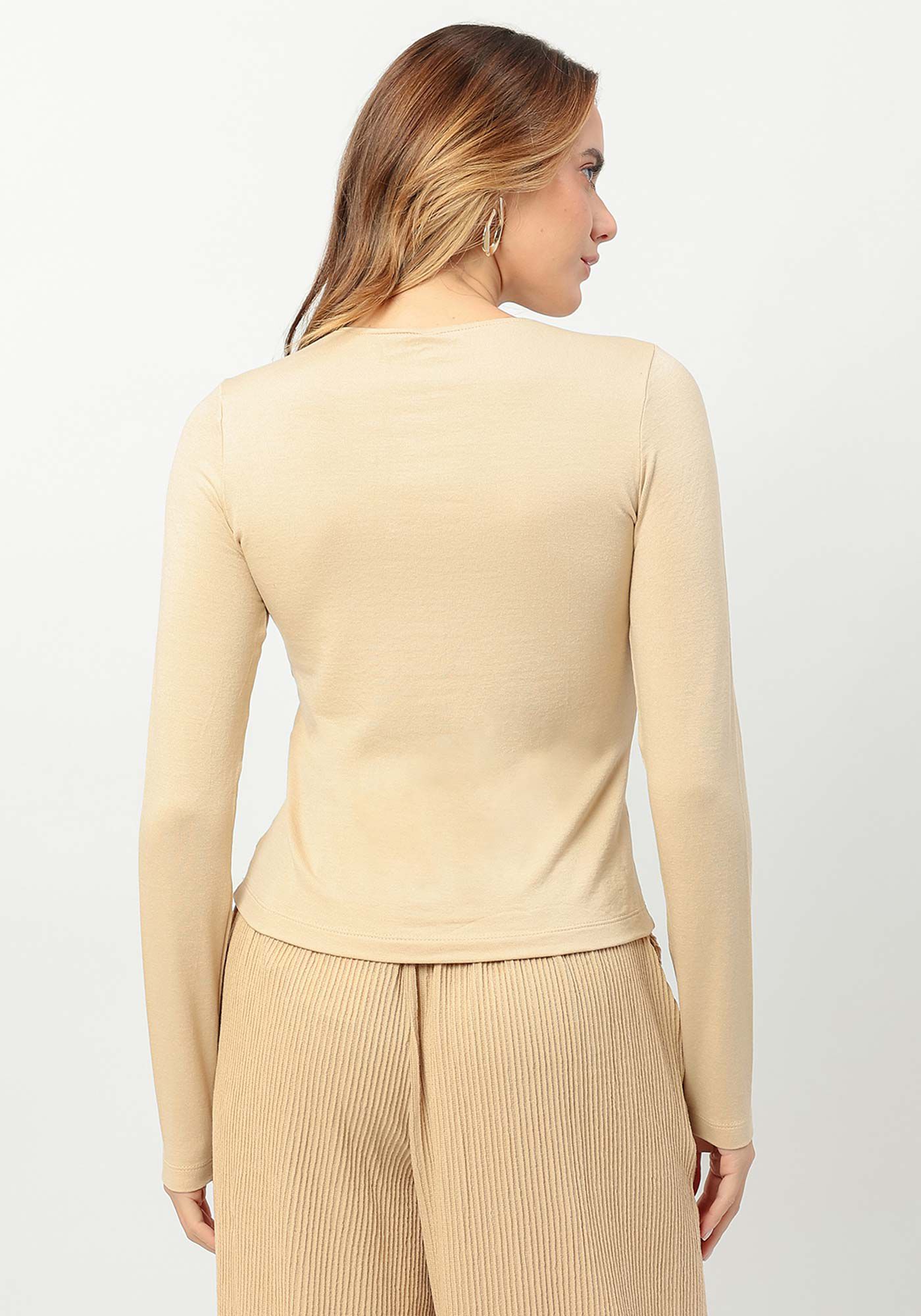 Blusa Manga Longa em Tric&ocirc; Basic, , large.