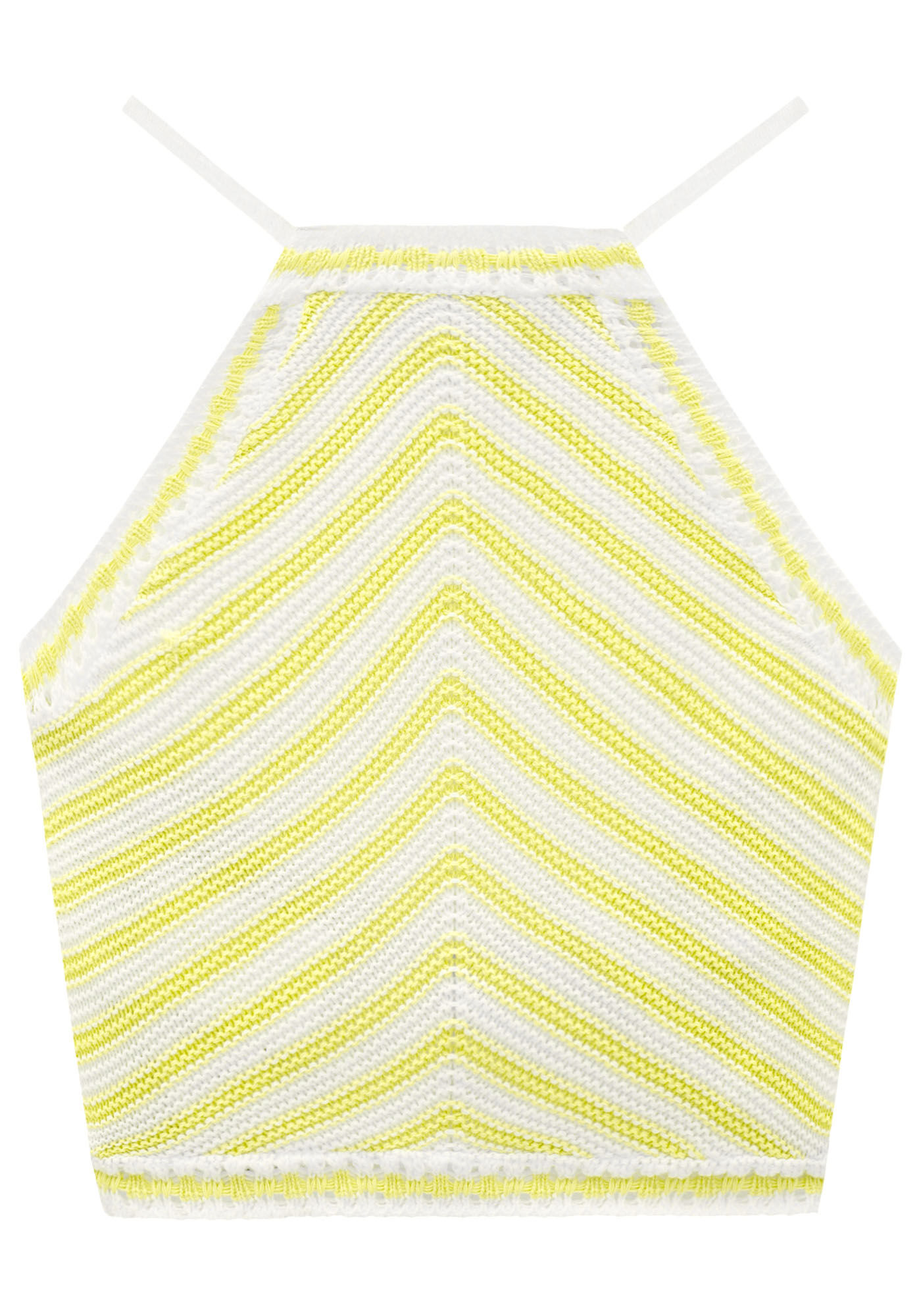 Blusa Cropped com Al&ccedil;as em Tric&ocirc;, AMARELO OSTRA, large.