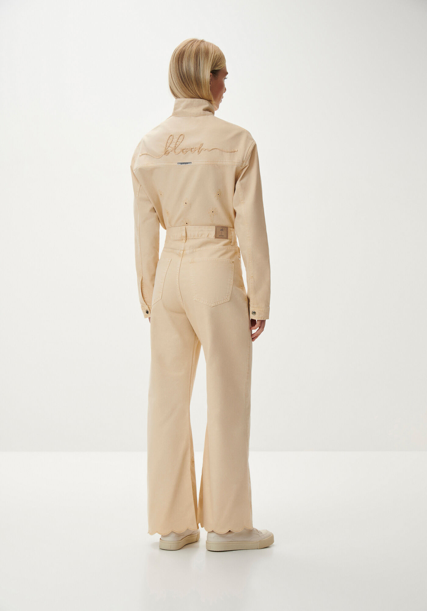 Cal&ccedil;a Sarja Wide Leg Super Alta com Bordado Barra, , large.