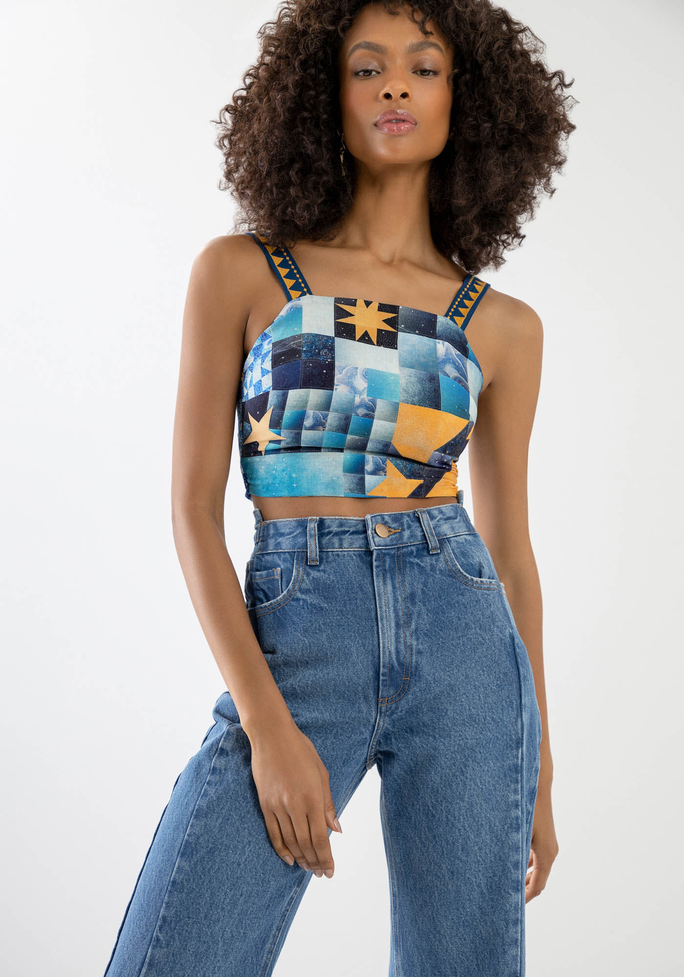Calça jeans assimetrica online