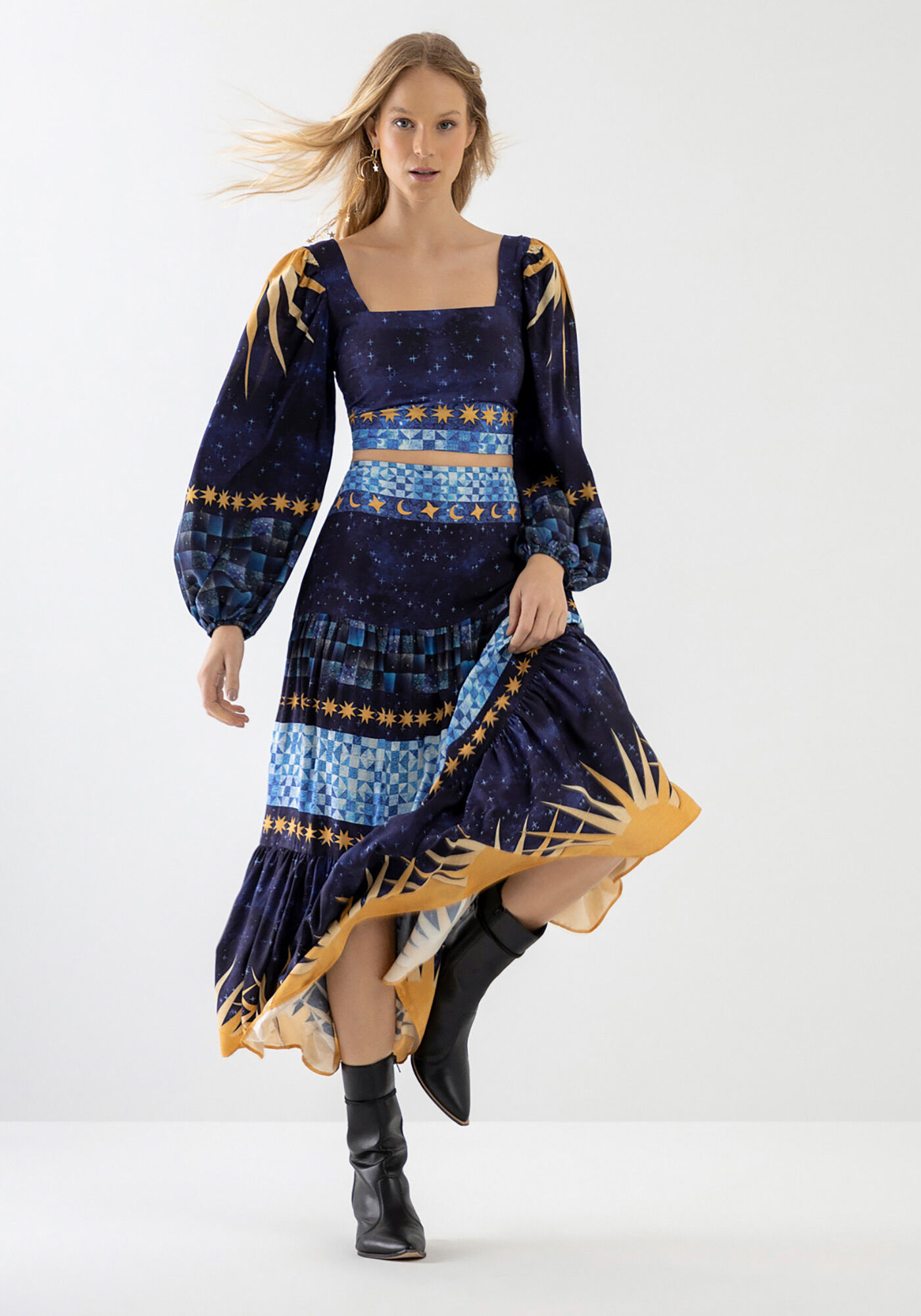 Blusa Manga Bufante com Estampa Astro, , large.