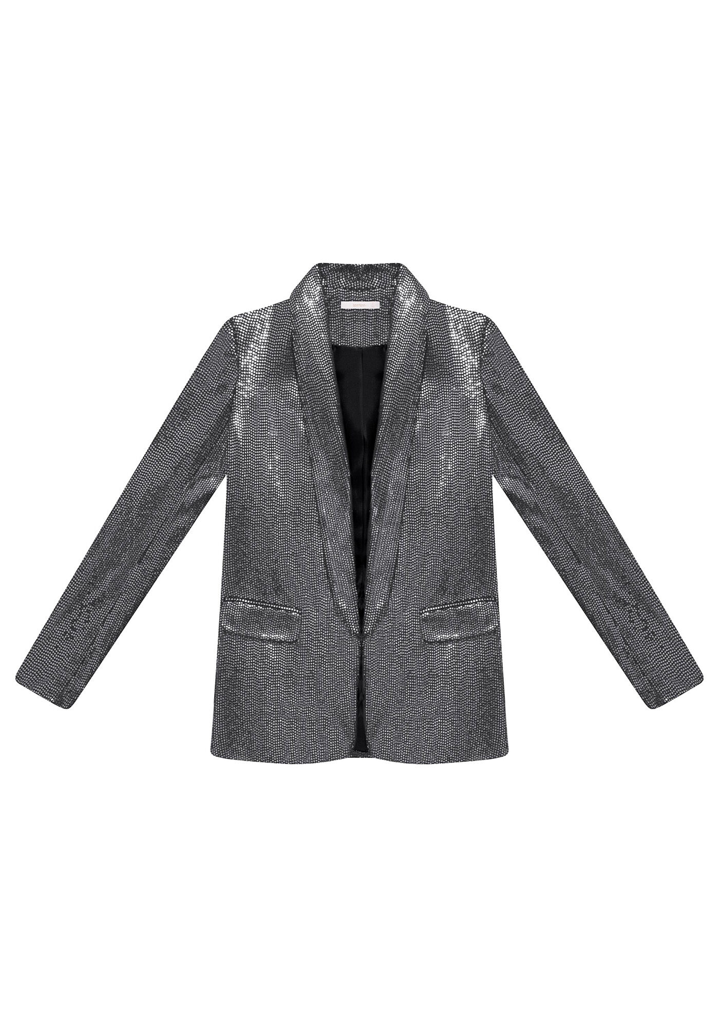 Blazer Abotoamento Paet&ecirc; Glam, , large.