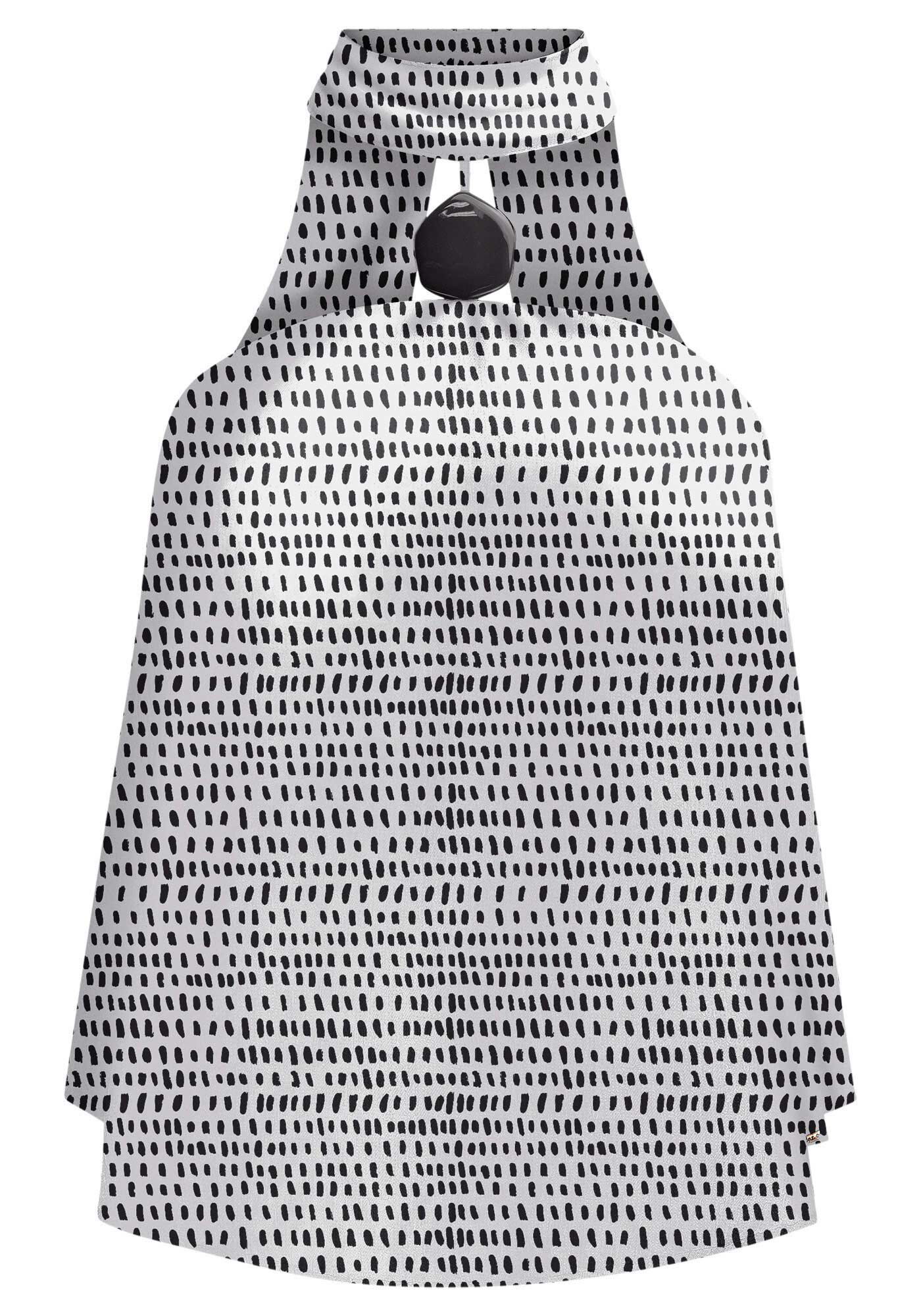 Blusa em Viscose com Gola Alta e Pedra, , large.