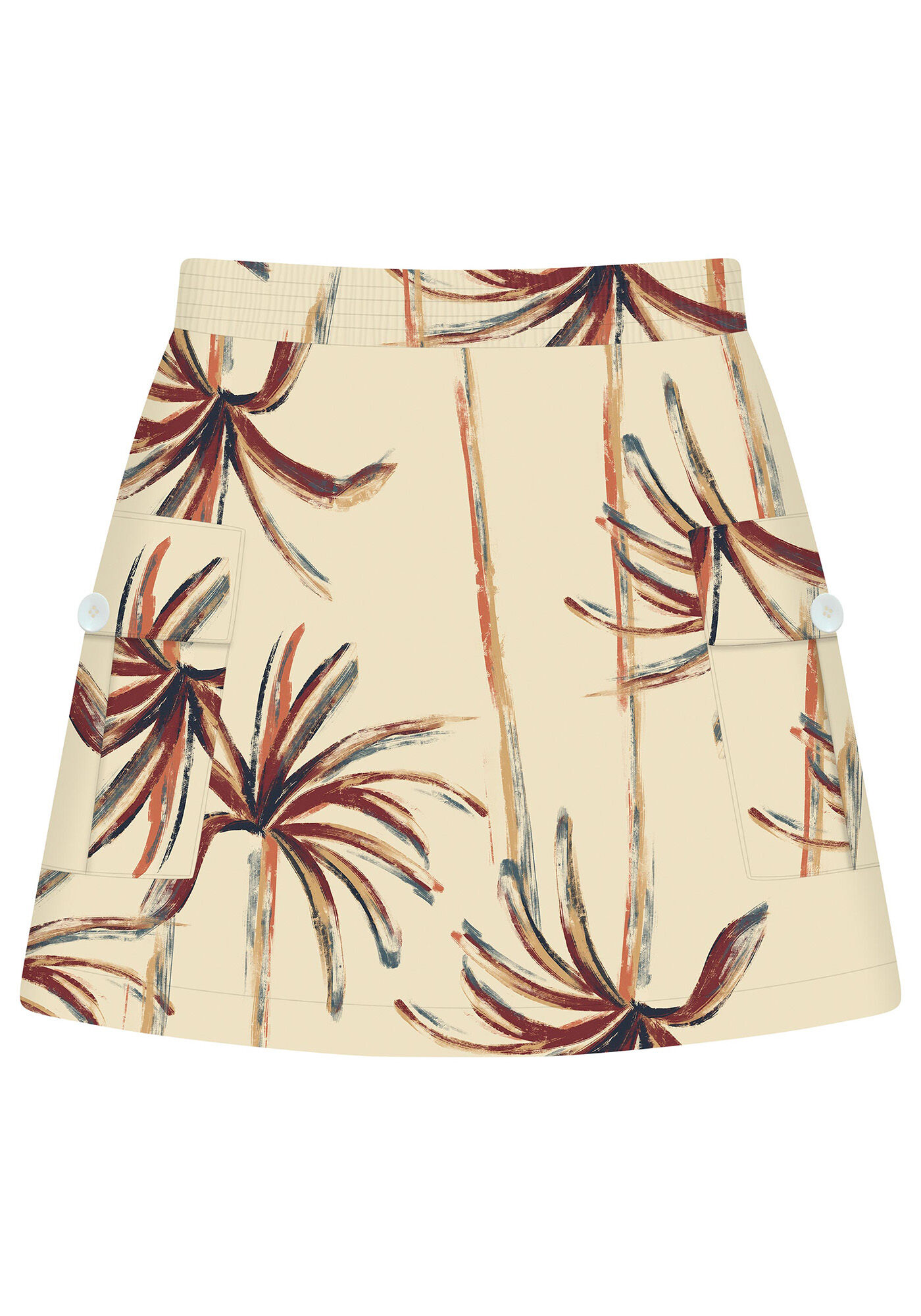 Saia Linho Estampada, , large.