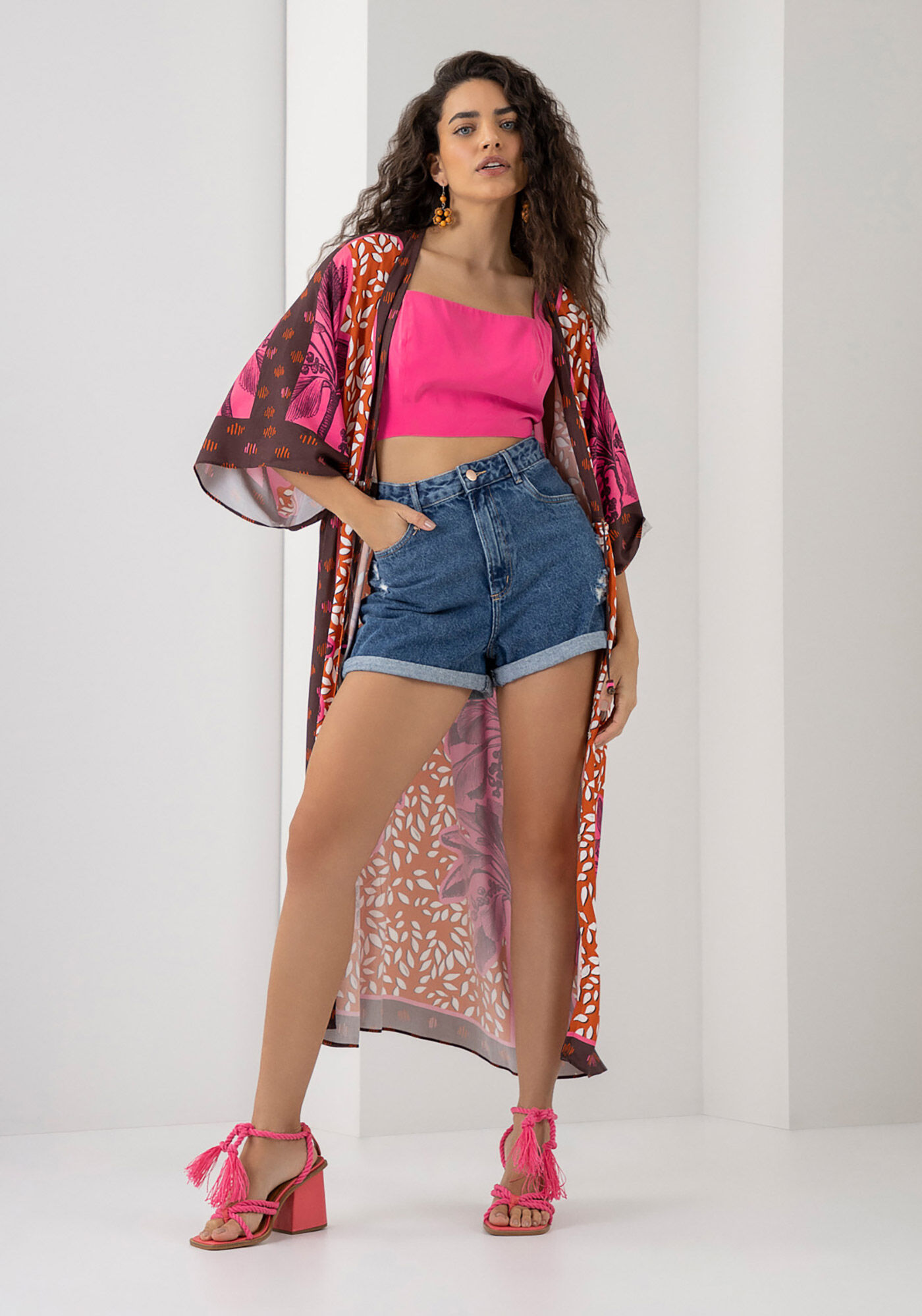 Shorts Jeans Mom com Cintura Super Alta, , large.