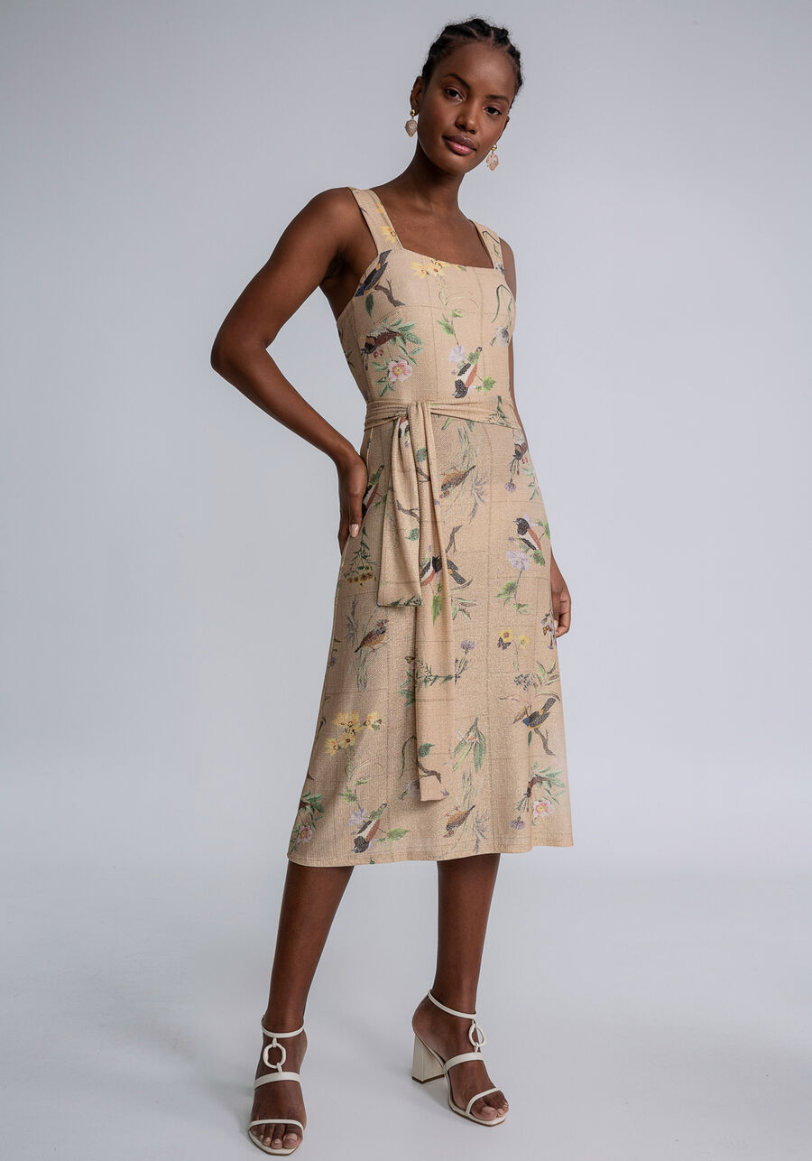 Vestido Midi Decote Reto Faixa, . Vestido Midi Decote Reto Faixa, , large.