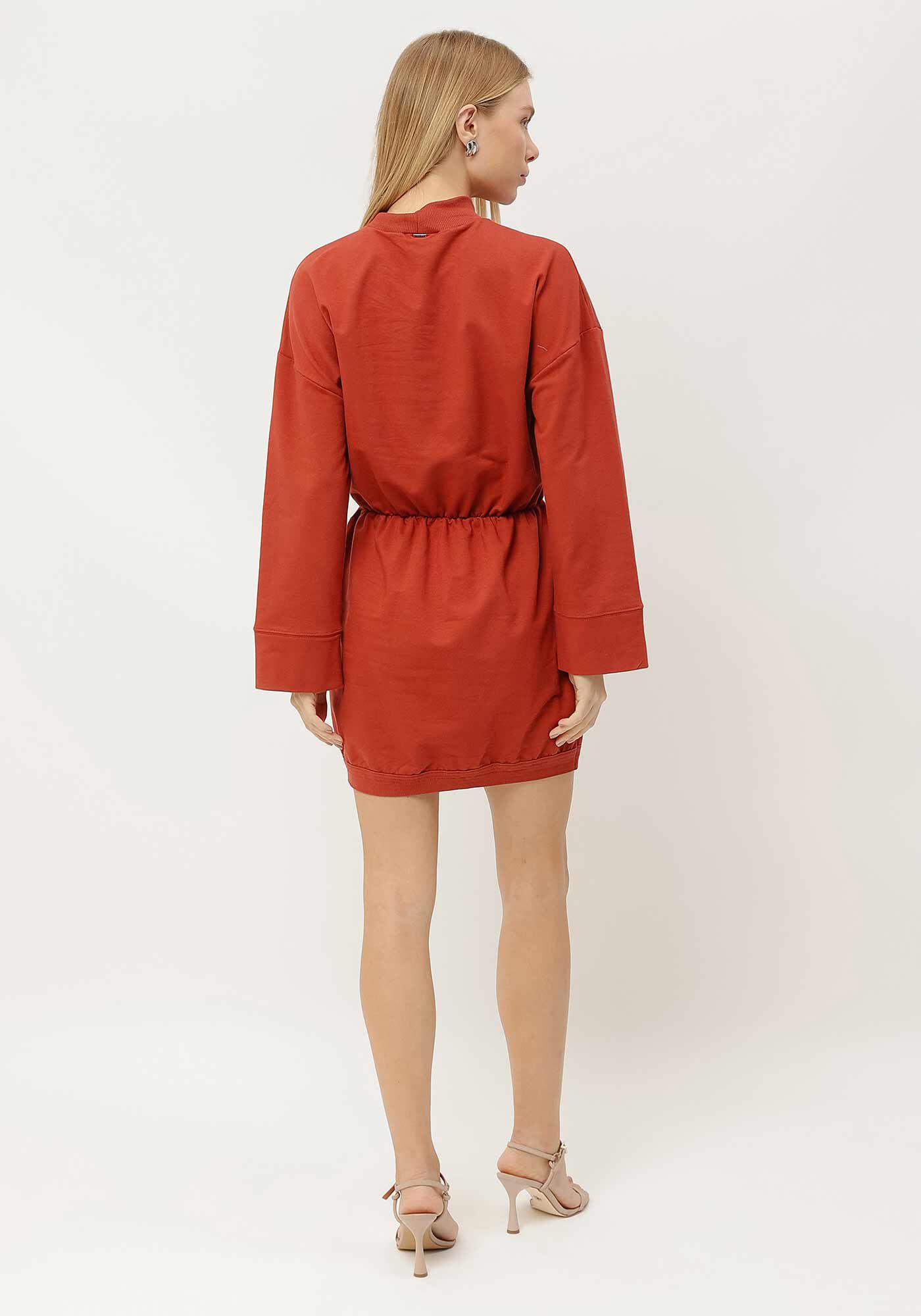 Vestido Curto Manga Longa em Molecotton, , large.