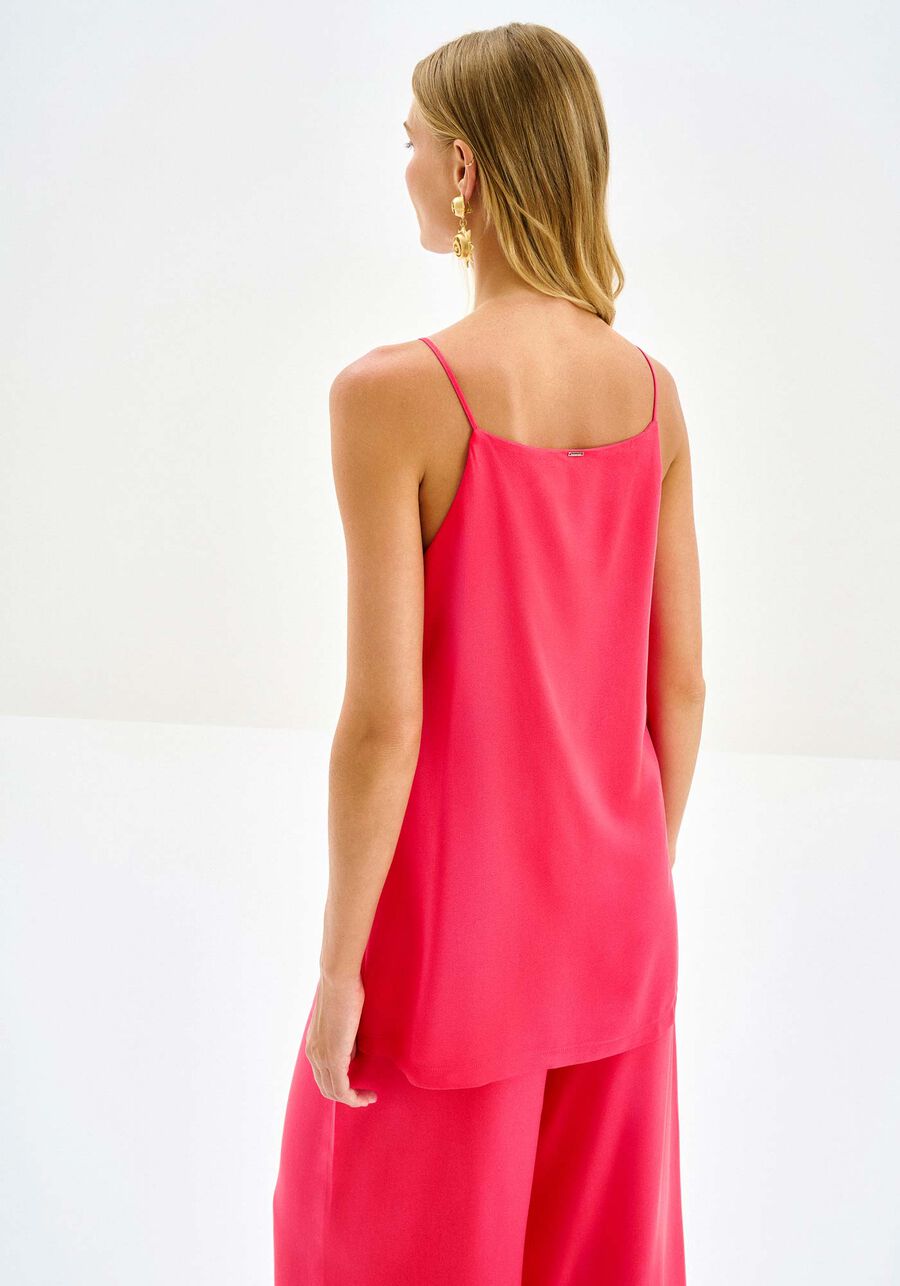 Blusa Alongada em Crepe com Decote Reto, . Blusa Alongada em Crepe com Decote Reto, , large.