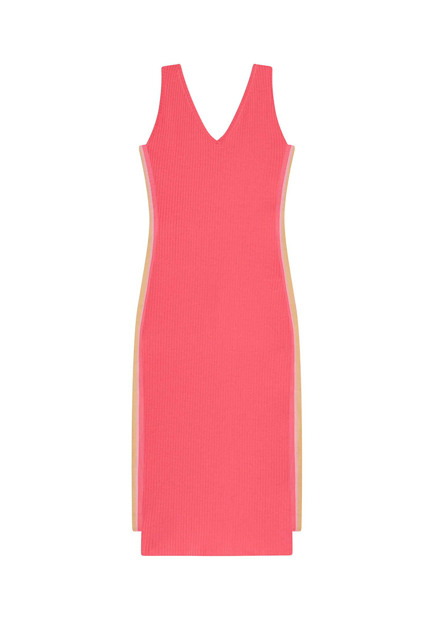 Vestido midi em malha canelada, , large.