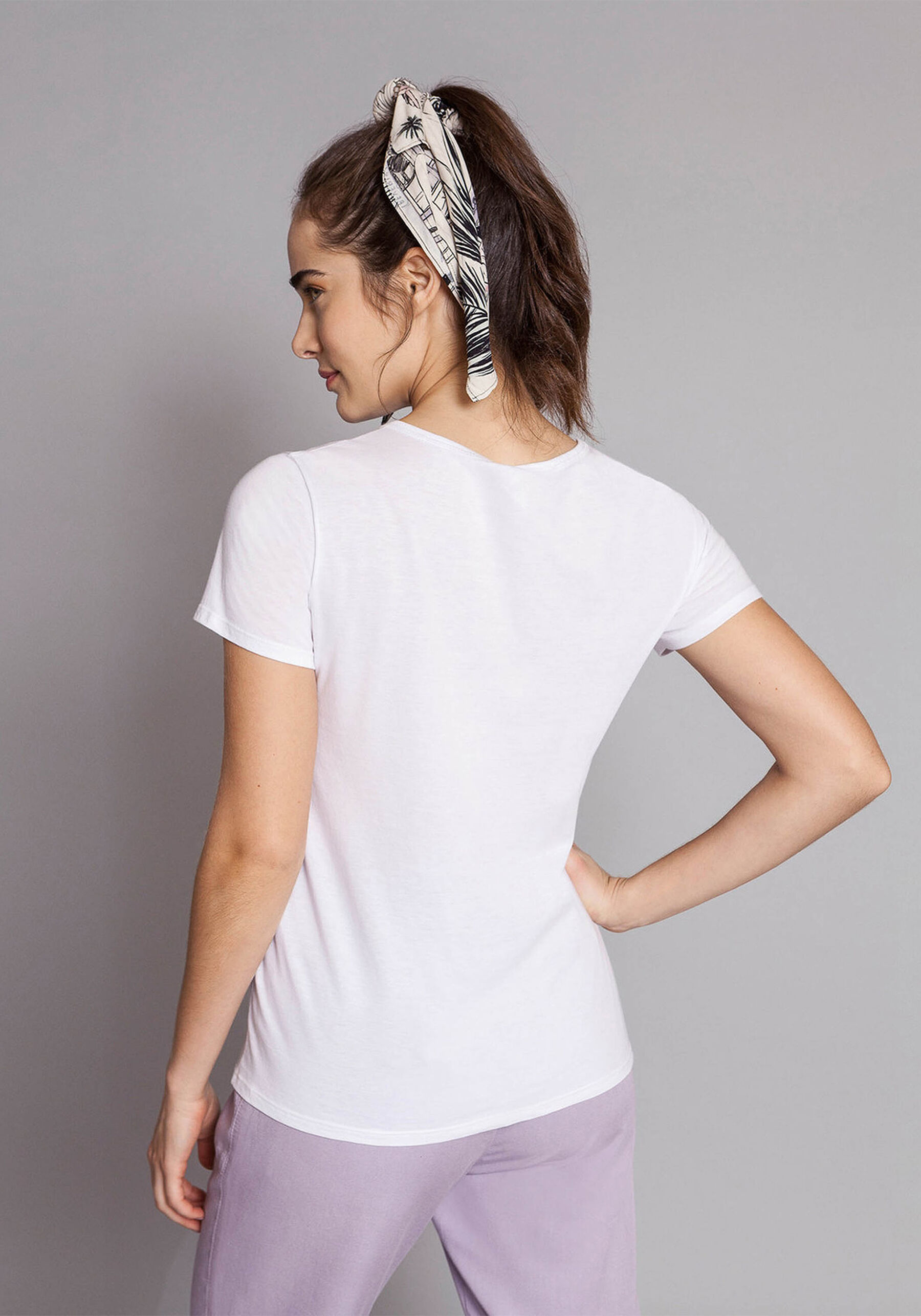 Blusa com Faixa Cabelo Azul Momento, . Blusa com Faixa Cabelo Azul Momento, , large.