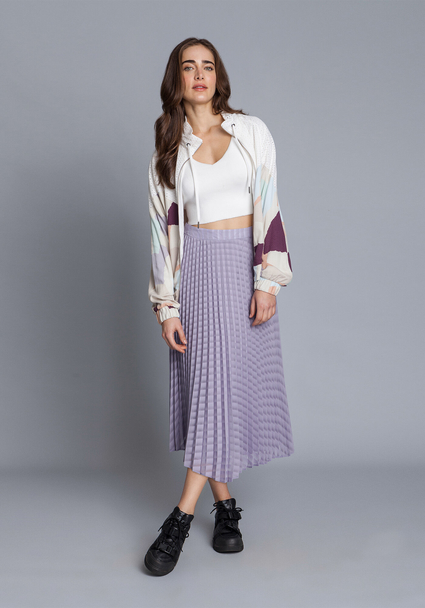 Jaqueta Estampada Recorte Laise, , large.