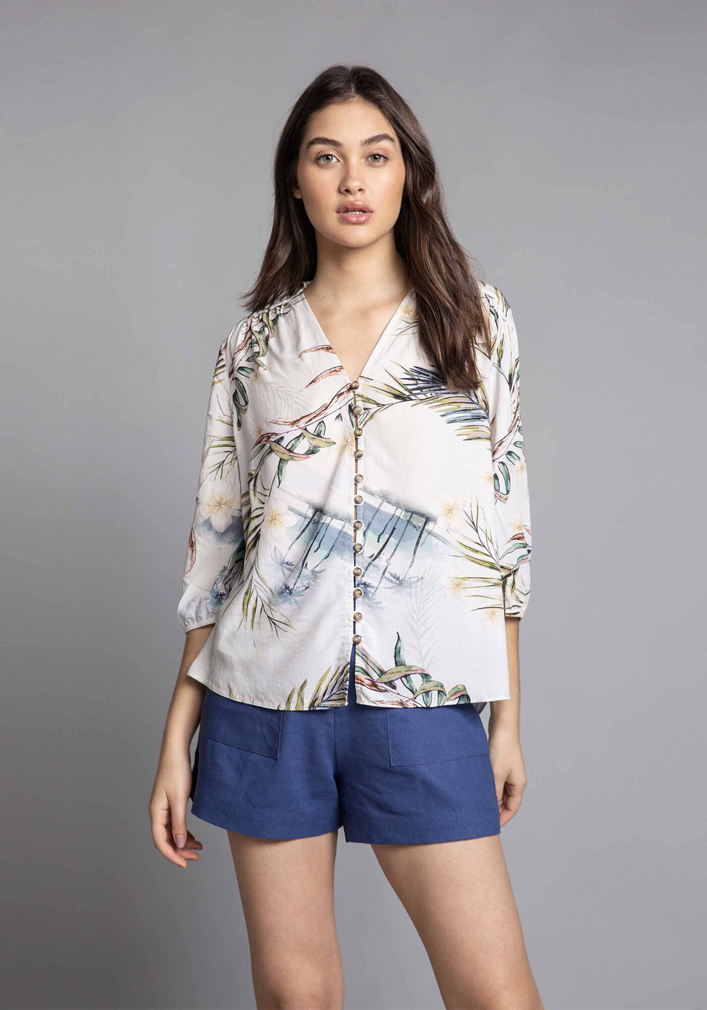 Camisa Manga 3/4 Estampa, , large.