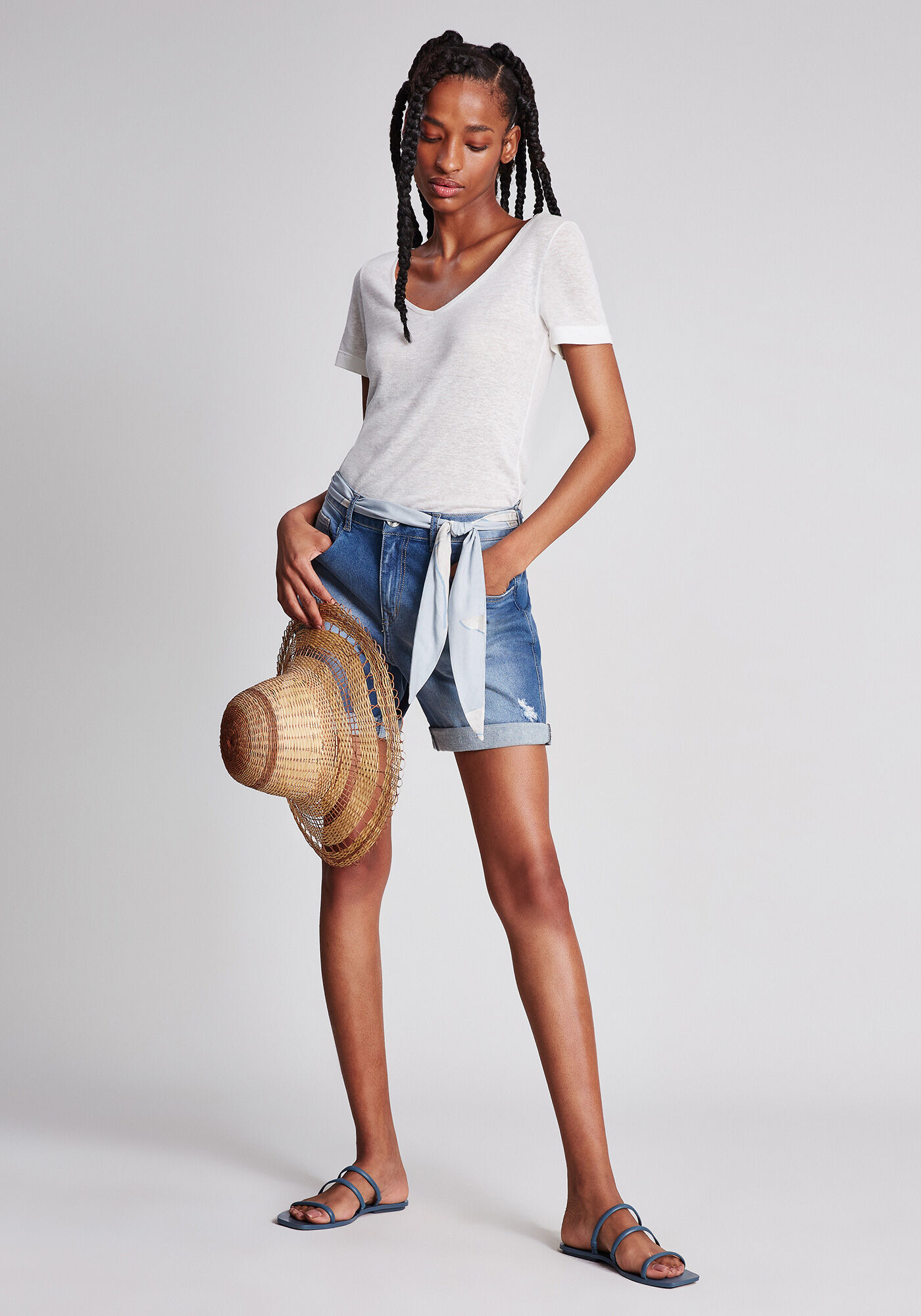 Bermuda Boyfriend Venice Cinto, , large.