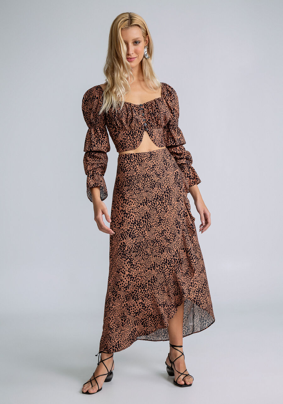 Saia Mídi Babado Transpassado, . Saia Mídi Babado Transpassado, , large.