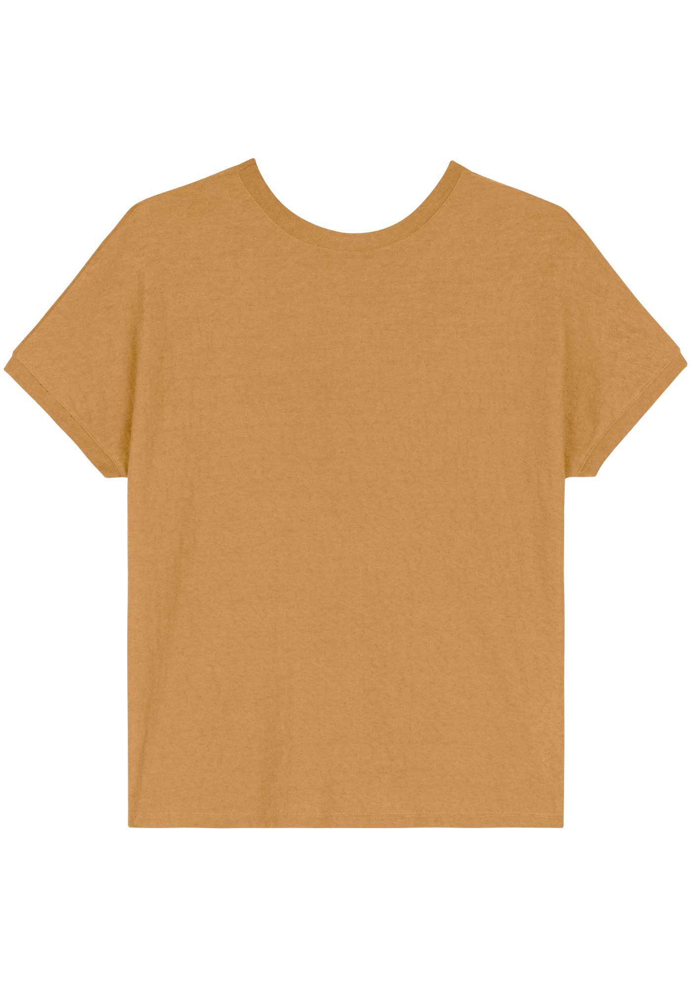 Blusa De Mangas Curtas B&aacute;sica Em Malha R&uacute;stica, , large.