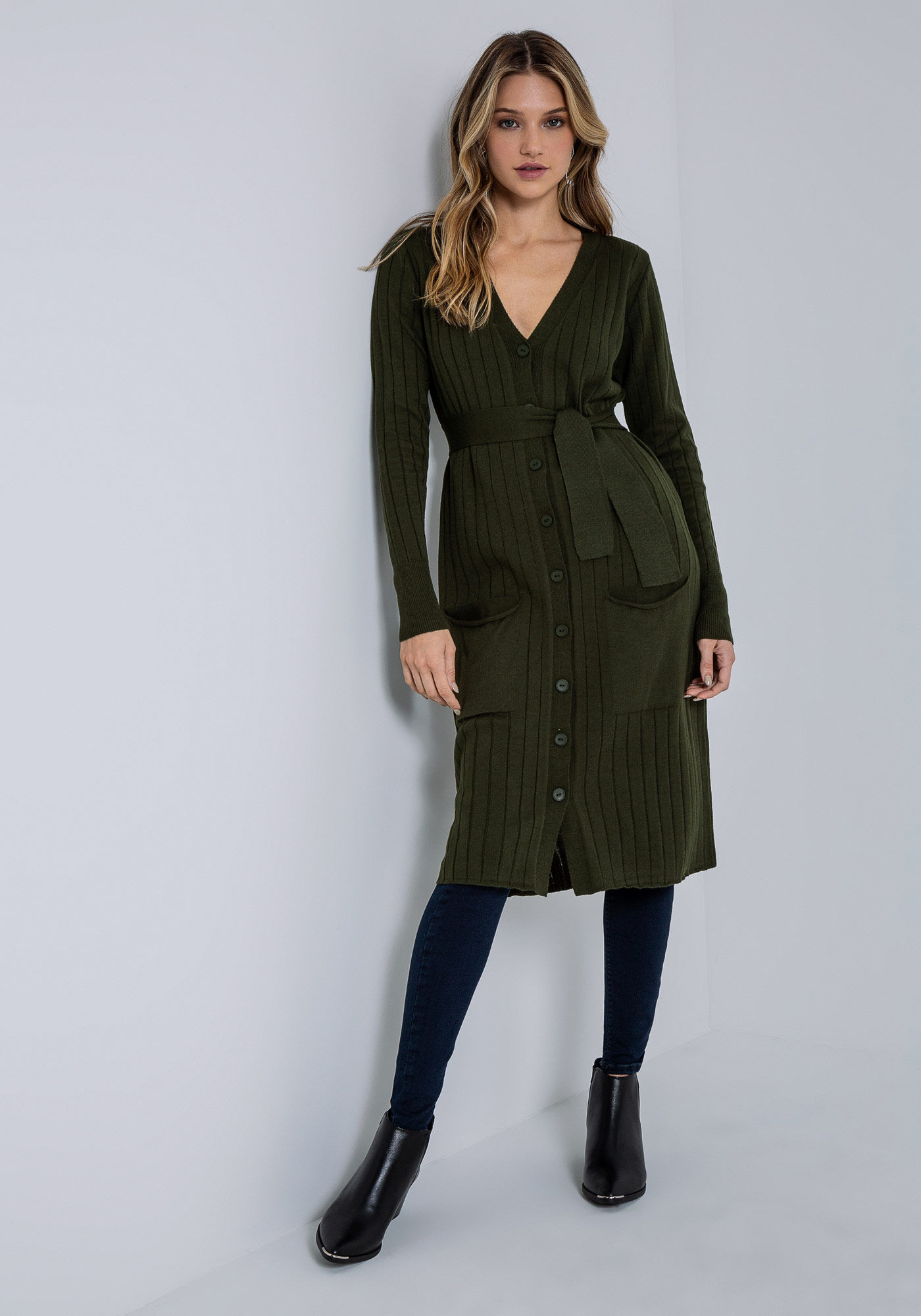 Sobreposi&ccedil;&atilde;o em Tric&ocirc; com Cinto, , large.