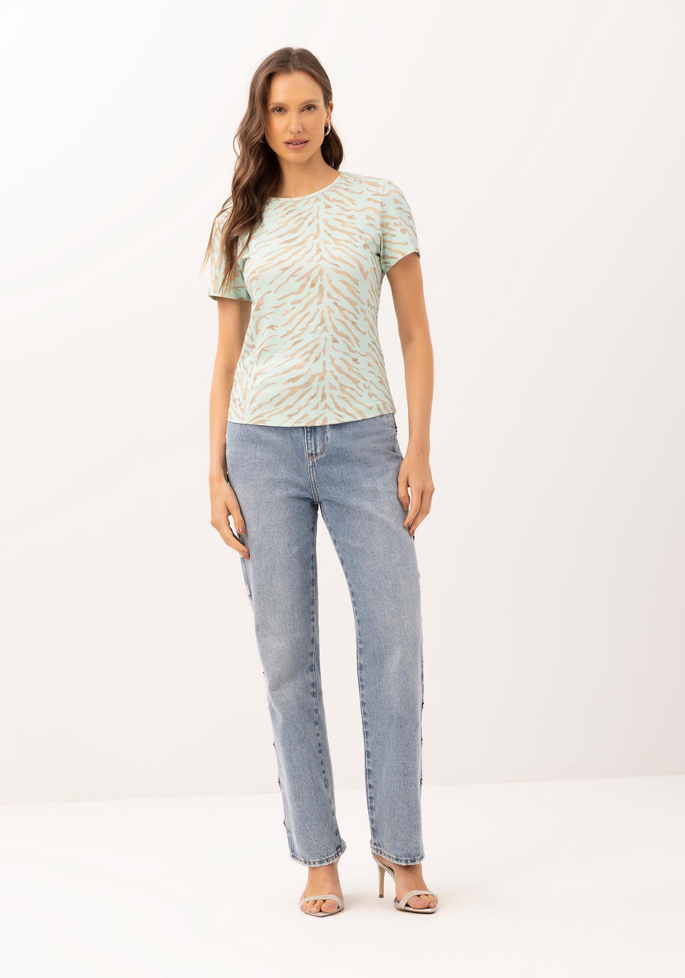 Blusa em Malha Power com Estampa Sand, , large.