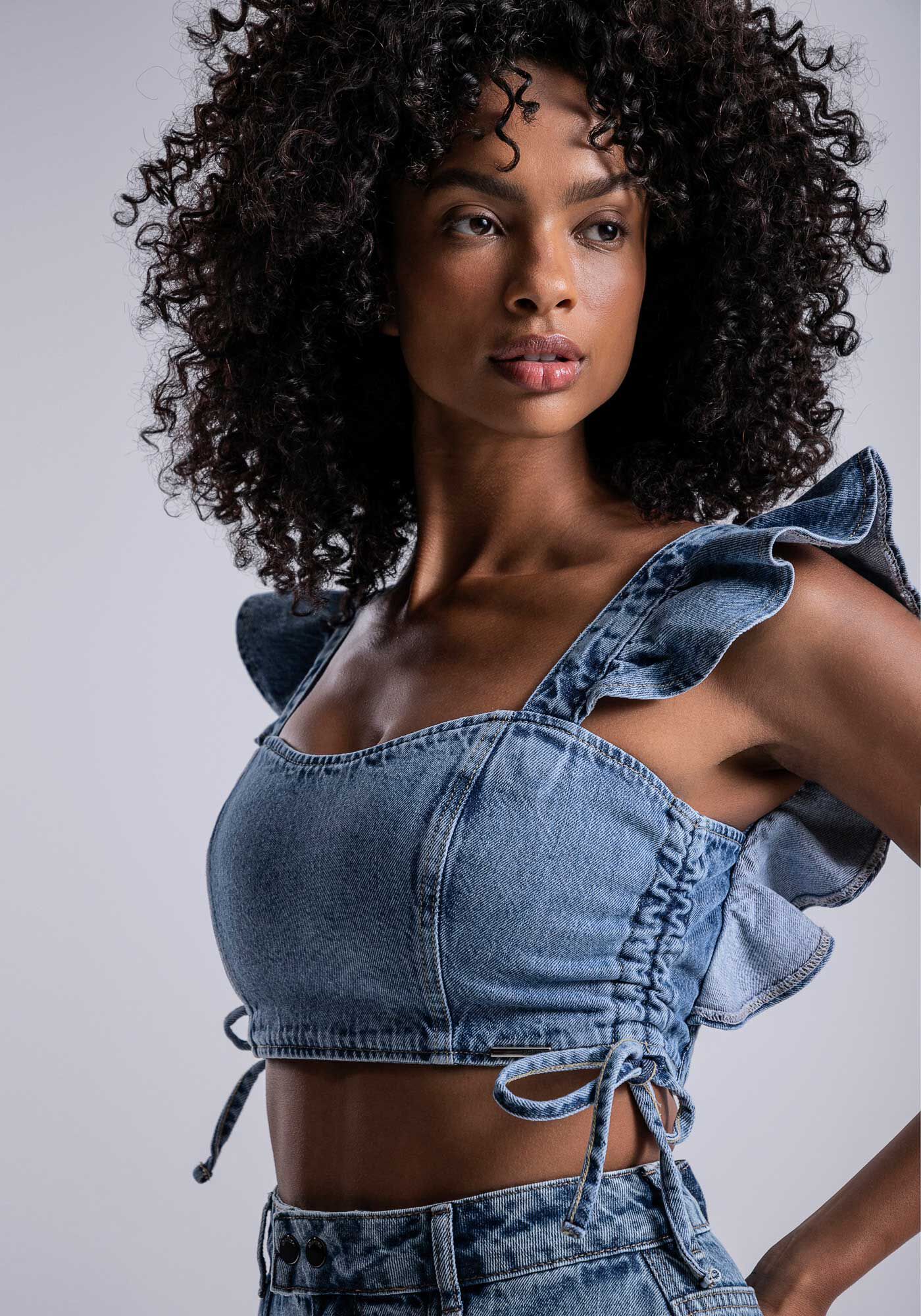 Blusinha jeans shop