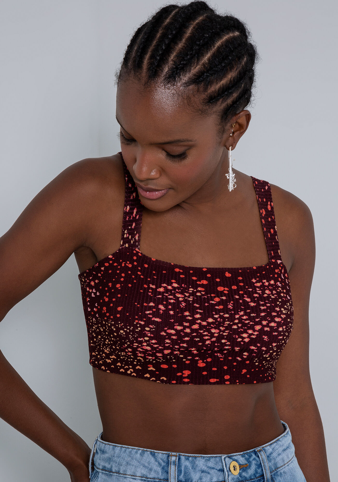 Cardigan Cropped em Malha com Blusa, , large.