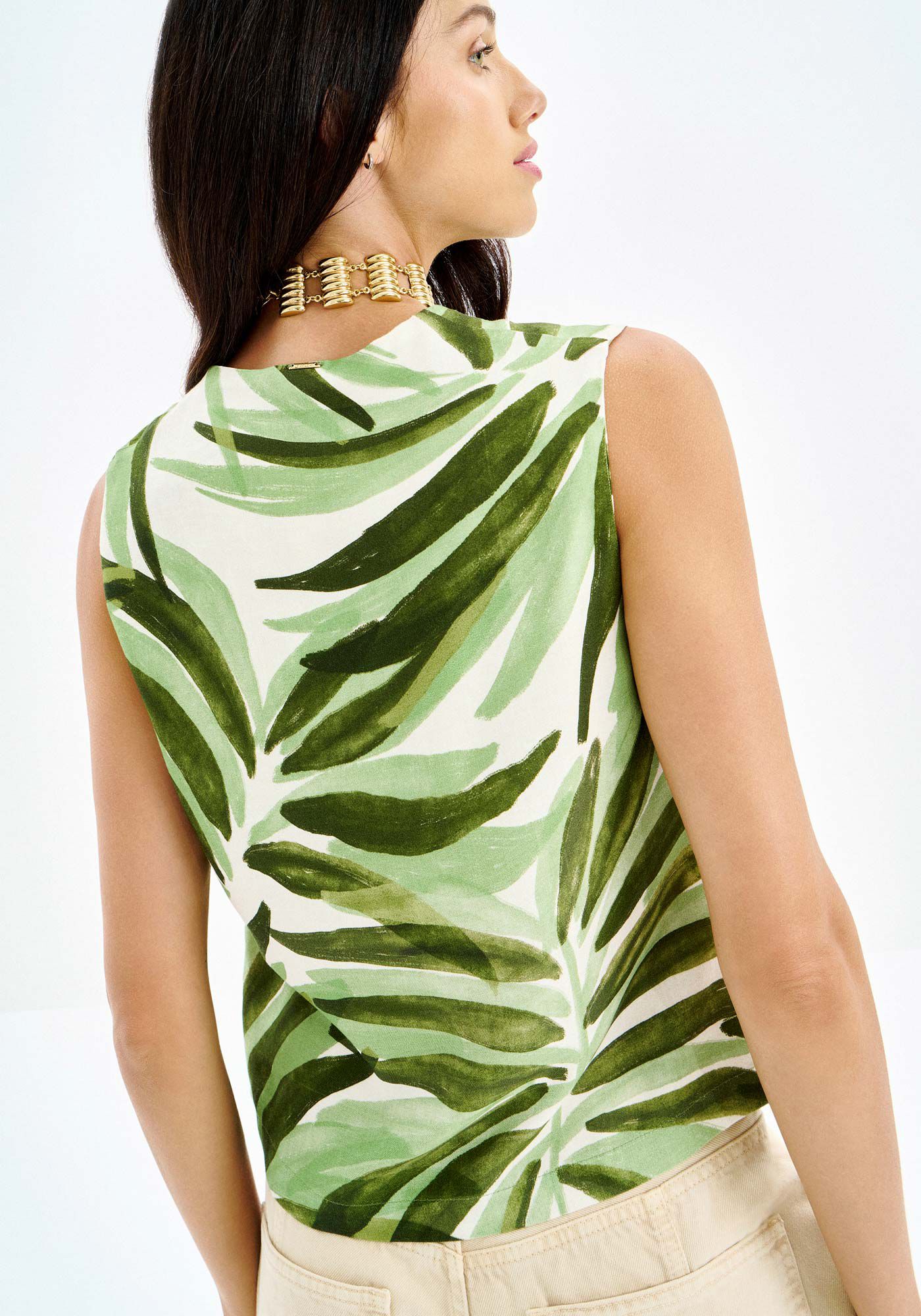 Regata em Viscose com Amarra&ccedil;&atilde;o Corrente, , large.