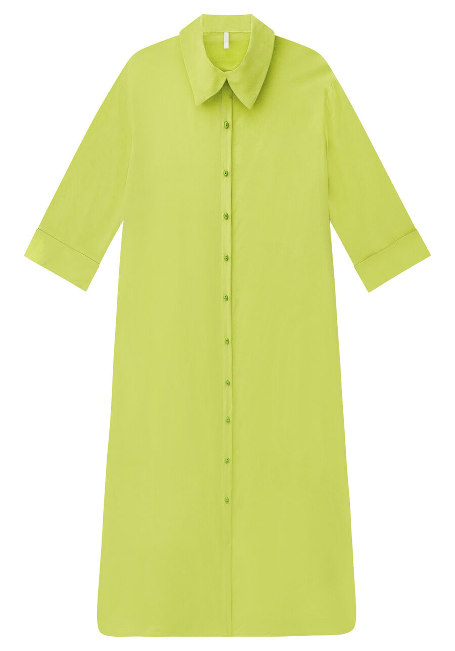 Vestido Midi Saída de Praia em Viscose Chemise, . Vestido Midi Saída de Praia em Viscose Chemise, , large.