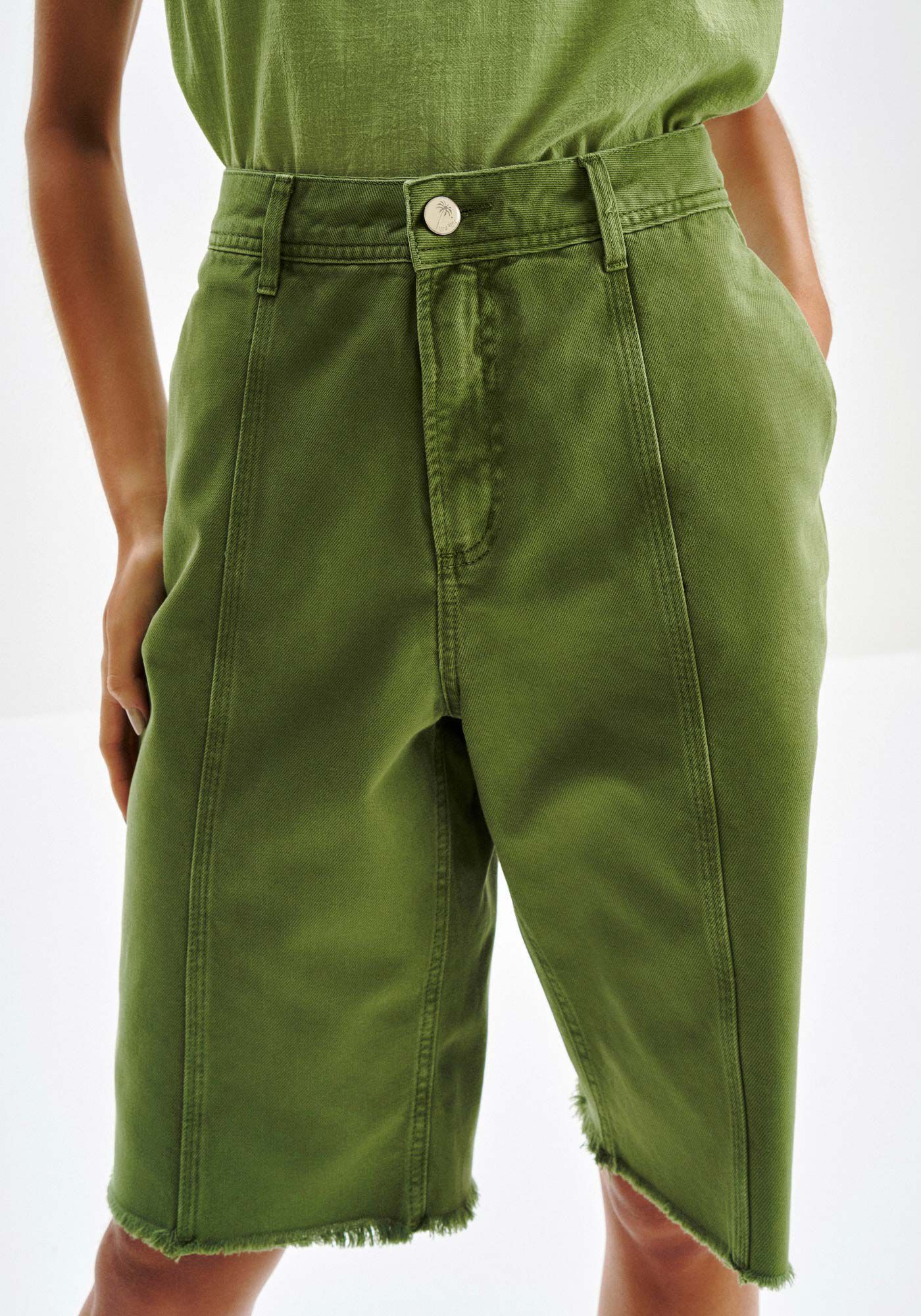 Bermuda Sarja Jorts com Cintura Alta, , large.