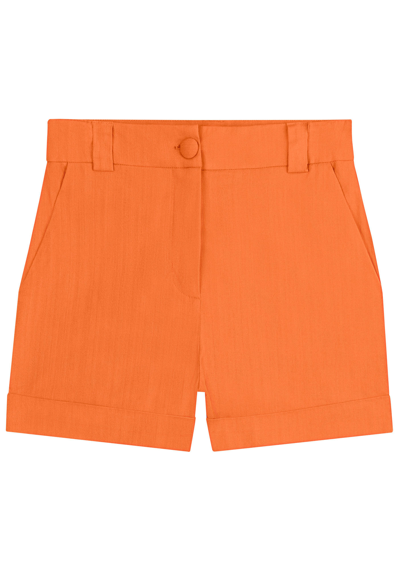 Shorts Alfaiataria em Linho com Cintura M&eacute;dia, , large.