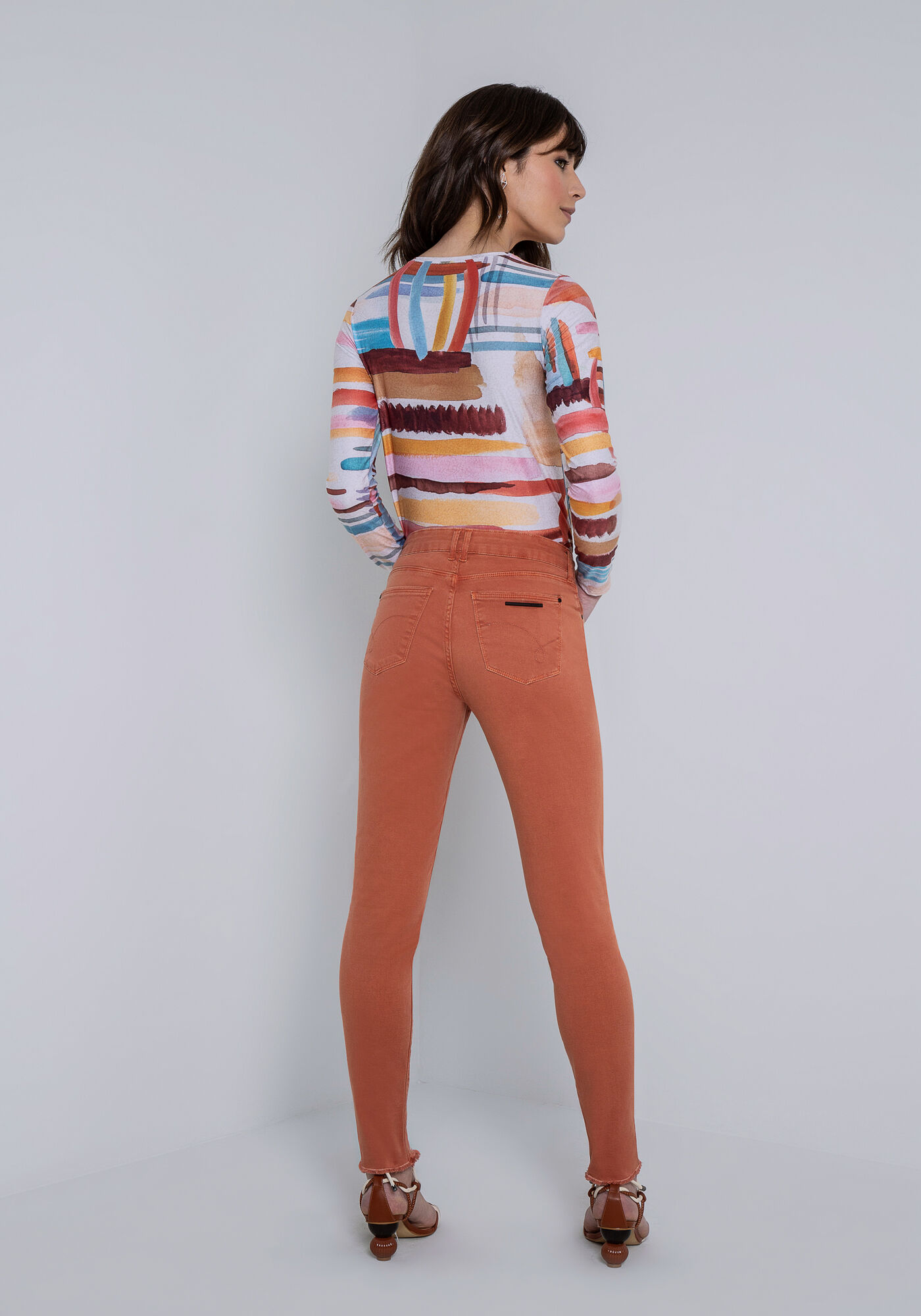 Cal&ccedil;a Jeans Skinny Cropped Bali Every Day, MARROM OXIDO, large.