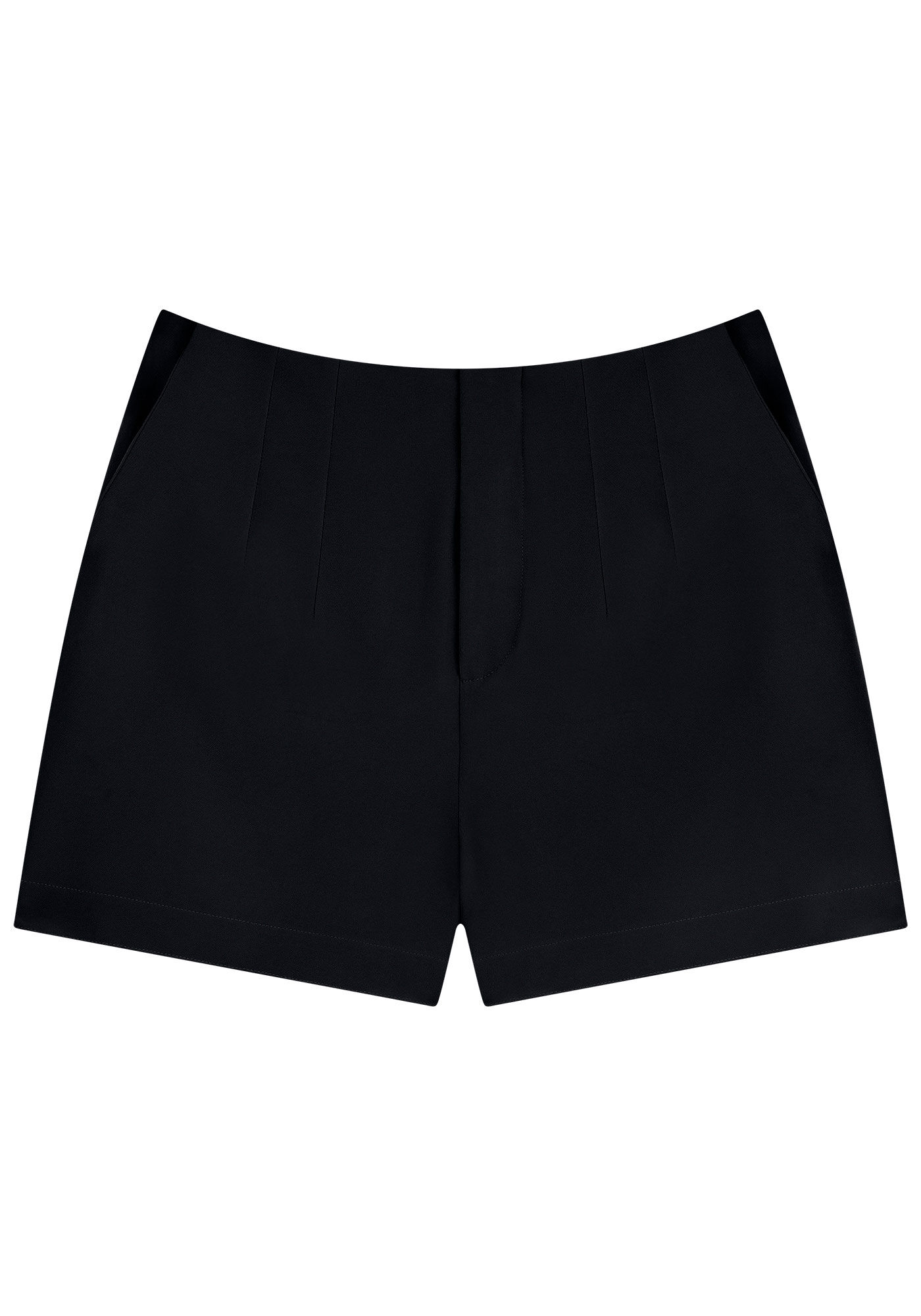 Shorts Cintura Alta Alfaiataria com Bolsos, , large.