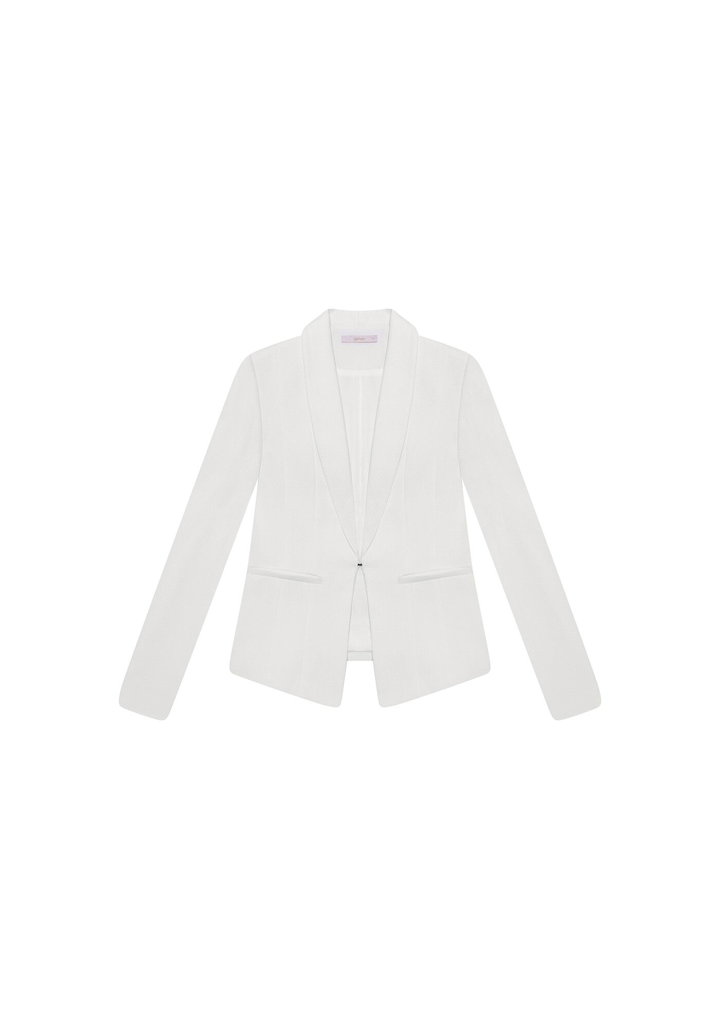 Blazer Manga Longa Minimalista, BRANCO OFF WHITE, large.
