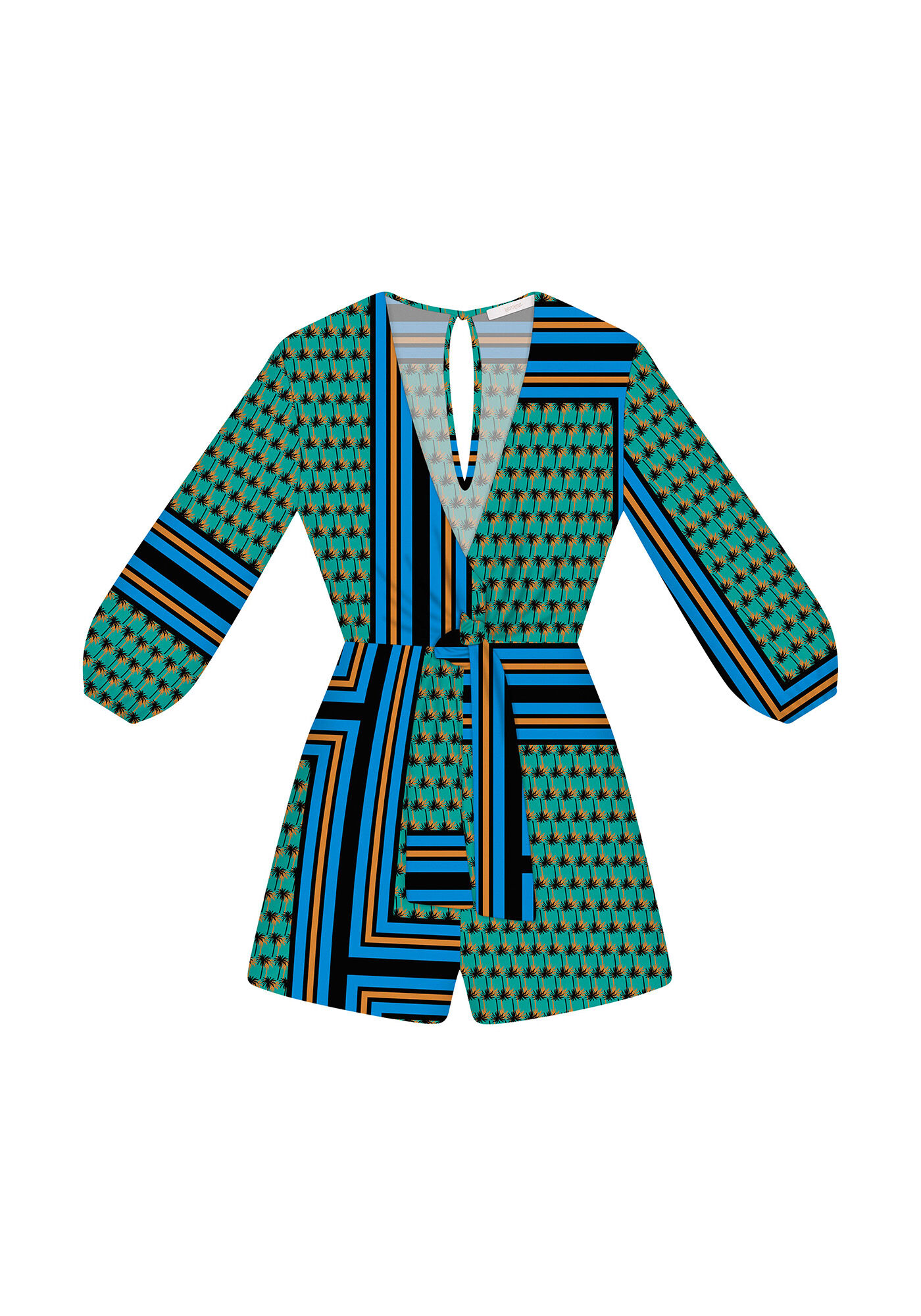 Macac&atilde;o Curto Manga 3/4 Transpasse, , large.